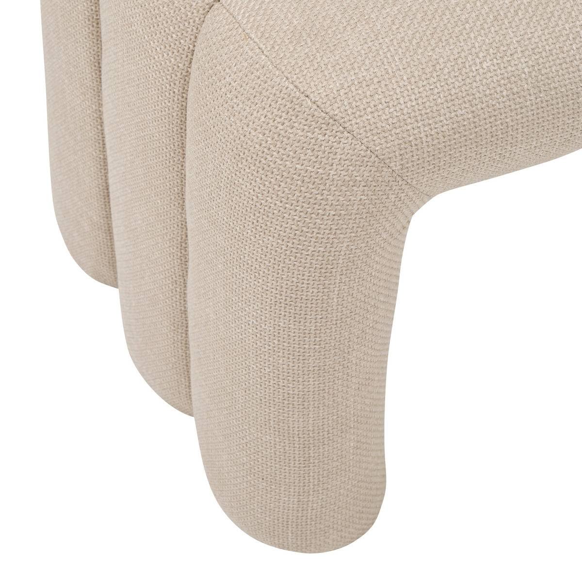 Atmosphera - Banc Sisco – Bout de Lit Design Moderne en Tissu Argile – Assise Confortable Rembourrée – Structure Robuste Bois – 102x42cm, 2 Places