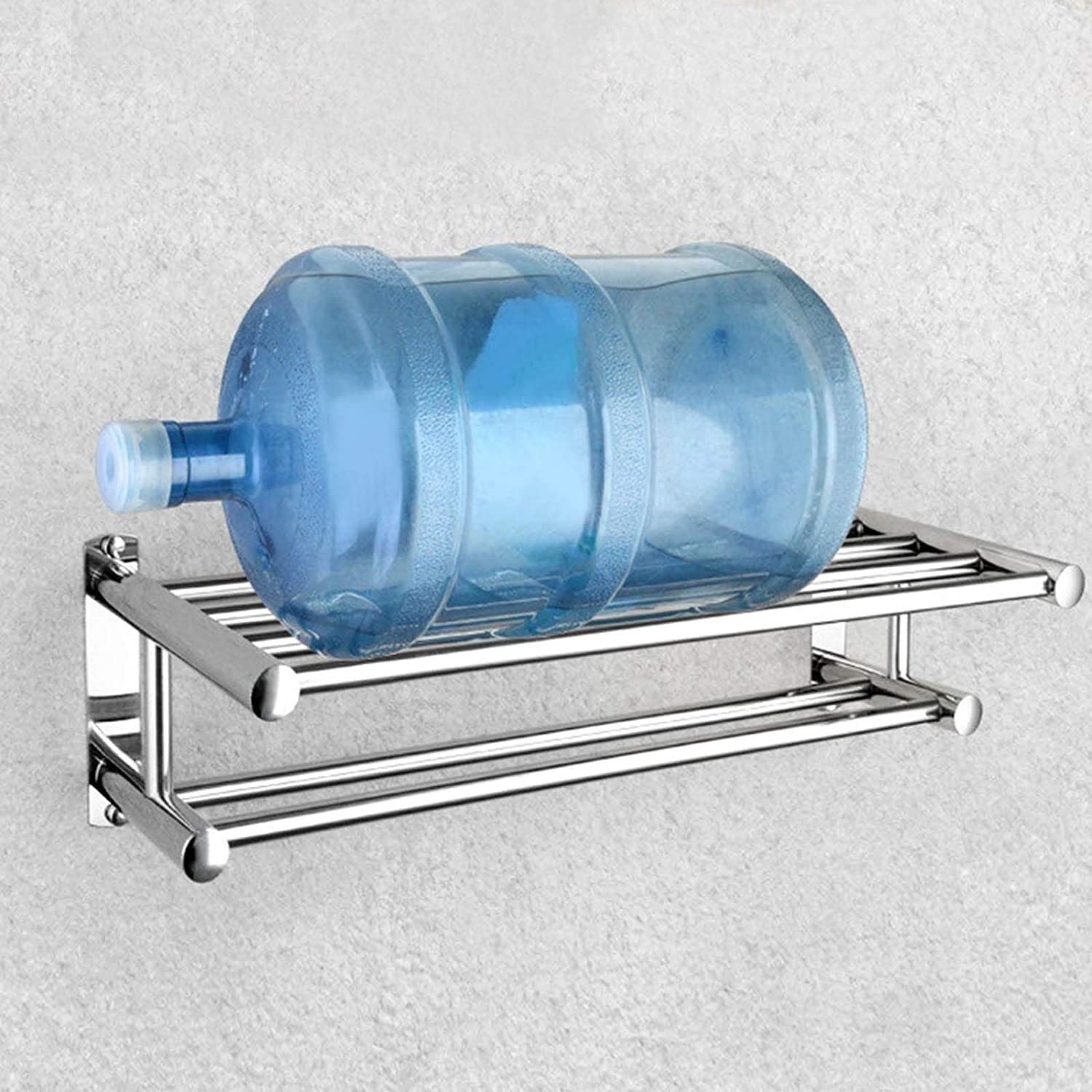 Wodoodporny dwurzędowy pierścień na ręczniki ze stali nierdzewnej (50 cm) uchwyt na ręcznik kąpielowy, odporny na rdzę, nowoczesny design do łazienki i oszczędzania miejsca
