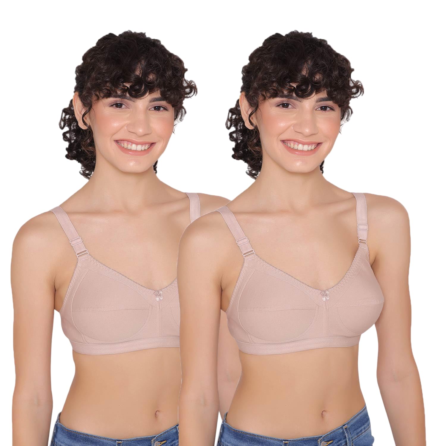inkurv Full Coverage Cotton Bra for Heavy Bust| Minimizer Bra for Women| Anti-Sagging Breast Lift Up| Non-Wired| Non-Padded Daily Use Bra for Ladies| Combo of 2-picture-6