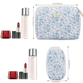 Amazon.com : Sightor Cotton Makeup Bag, Kawaii Floral