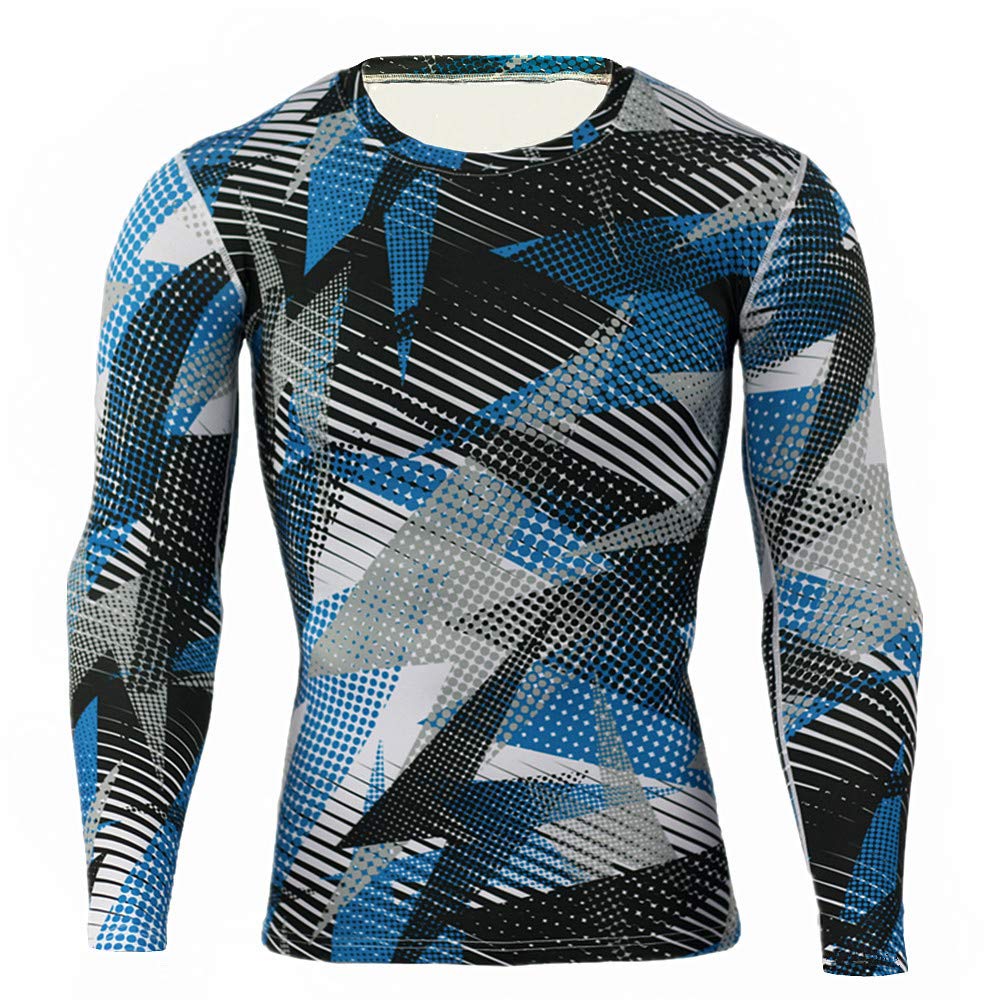 Kompressionsshirt Laufshirt Sportshirt, Kompressionshose für Herren - Fitnessbekleidung - elastischer Anzug - Enge Unterwäsche - Sportjersey - schnell trocknender Stoff.