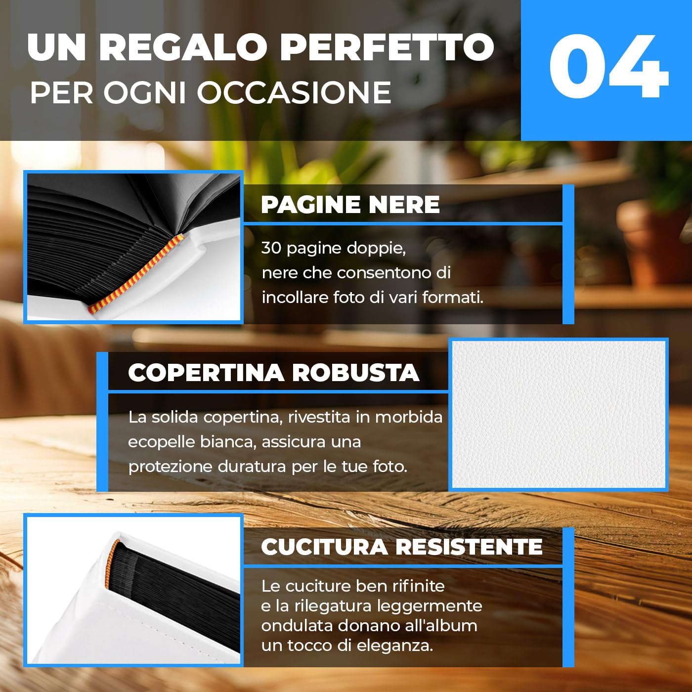 Maverton Album Fotografico Personalizzato, Copertina in Pelle Sintetica