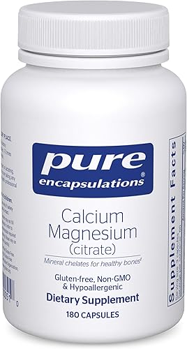 Miniatura 1 de Pure Encapsulations Calcio magnesio citrato  Suplemento para la fuerza ósea calambres musculares y alivio de tensión dientes y salud cardiovascular