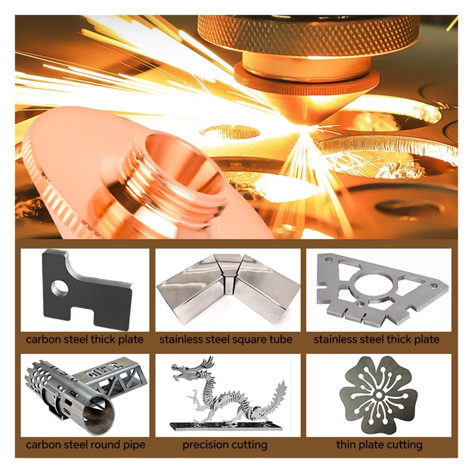 dysza do cięcia laserowego, Dysze laserowe światłowodowe 1,2 .5 .0 3. Pojedyncze podwójne do dysz laserowych maszyn tnących(Typea 28mm Chrome-1pcs,4.0mm)