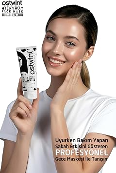 Ostwint Milkway Face Mask – Soyulan Gece Yüz Maskesi 125 ml Gece boyunca çalışan bakım, sabaha taze ve canlı bir cilt. (100, Mililitre)