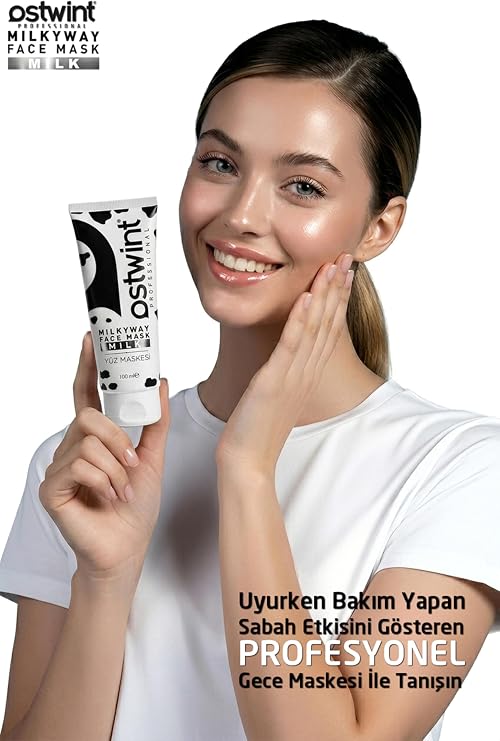 Ostwint Milkway Face Mask – Soyulan Gece Yüz Maskesi 125 ml Gece boyunca çalışan bakım, sabaha taze ve canlı bir cilt. (100, Mililitre)