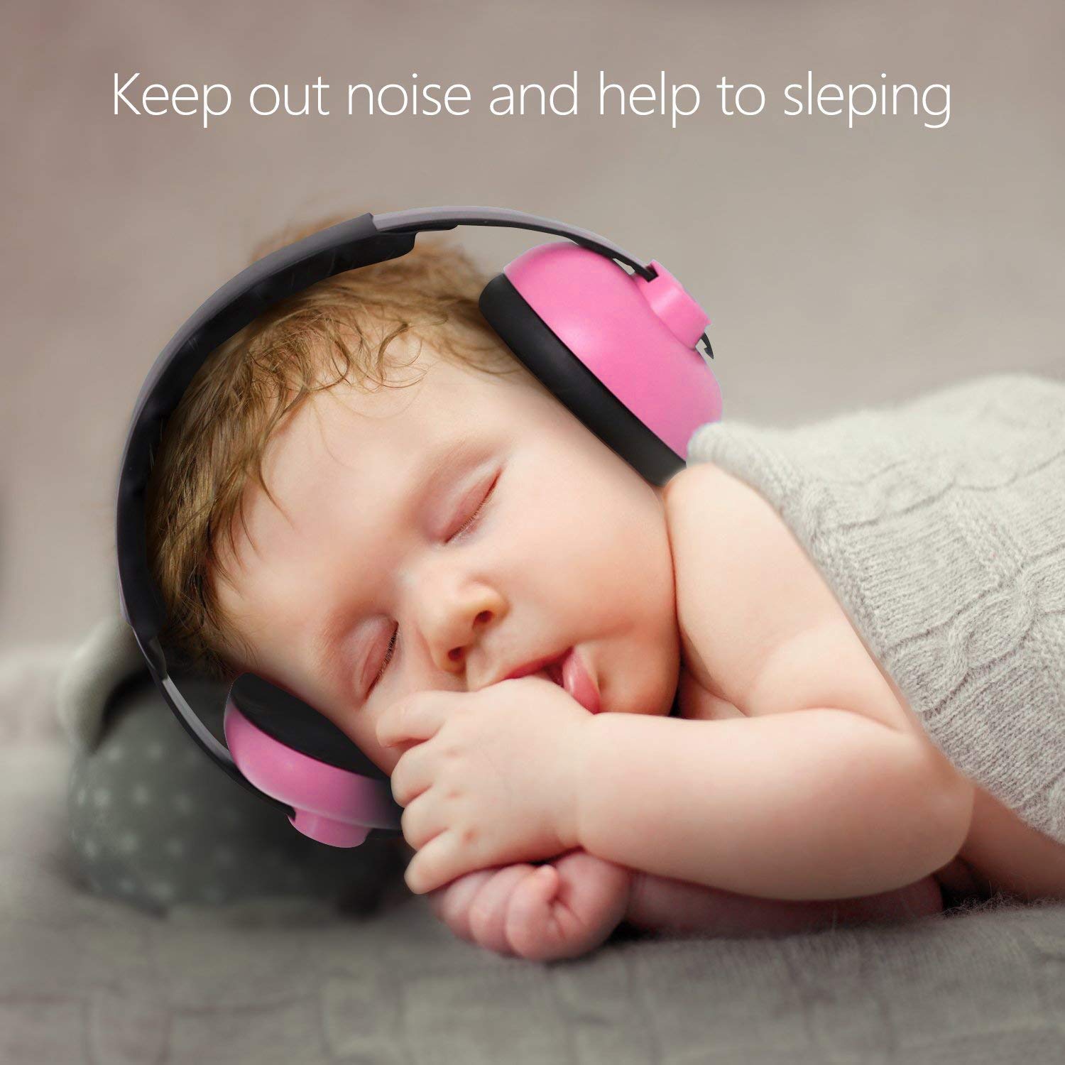 Baby Noise Cancelling Headphones, Ear Protection Earmuffs Noise Reduction for 0-3 Years Kids/Toddlers/Infant, for Babies Sleeping, Airplane, Concerts, Movie, Theater, Firework (Rose Red) 4