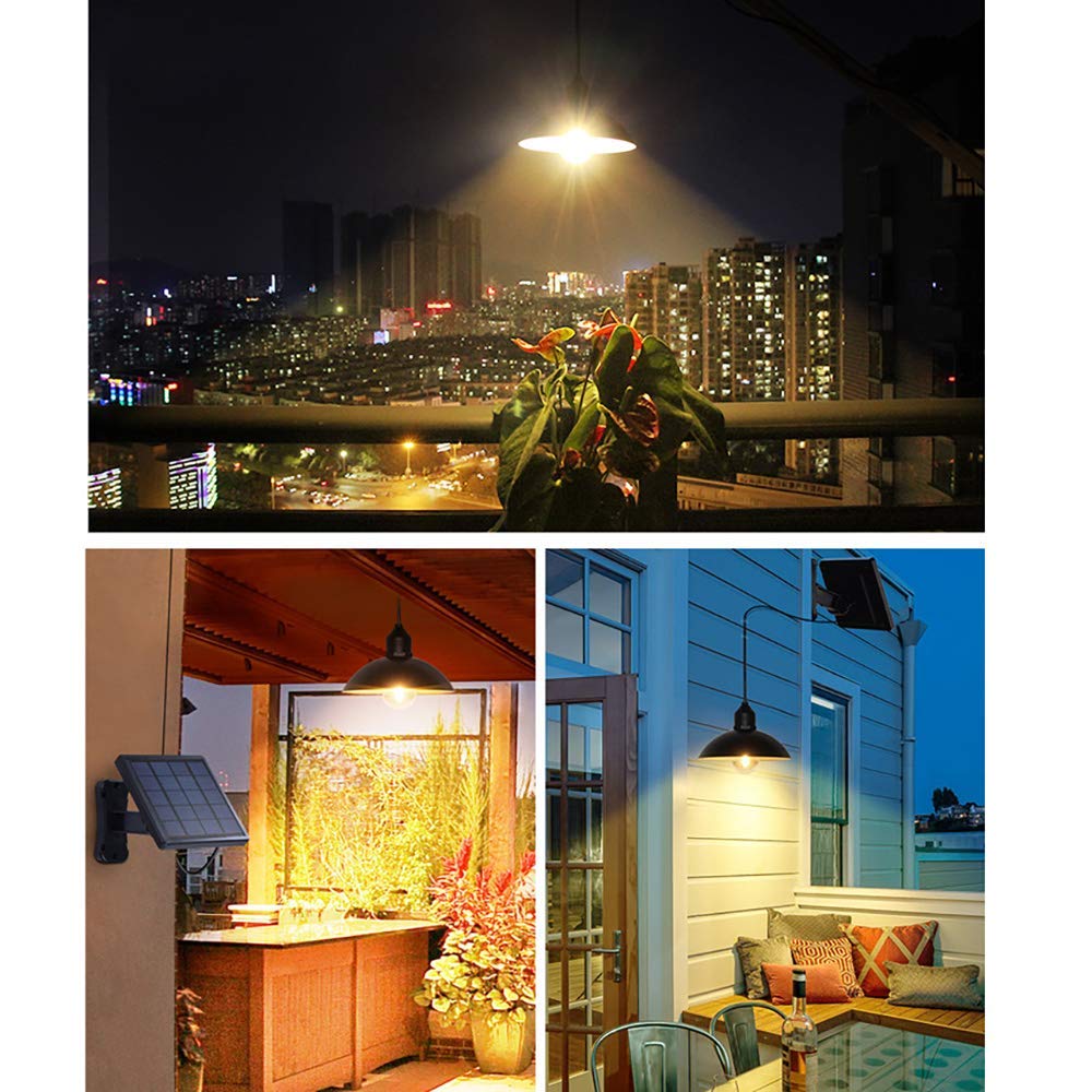 Lixada Lampada a Sospensione a Energia Alimentato ad Energia Solare IP65 Impermeabile E27 Luce Sensibile per Il Giardino Terrazza Balcone Paesaggio