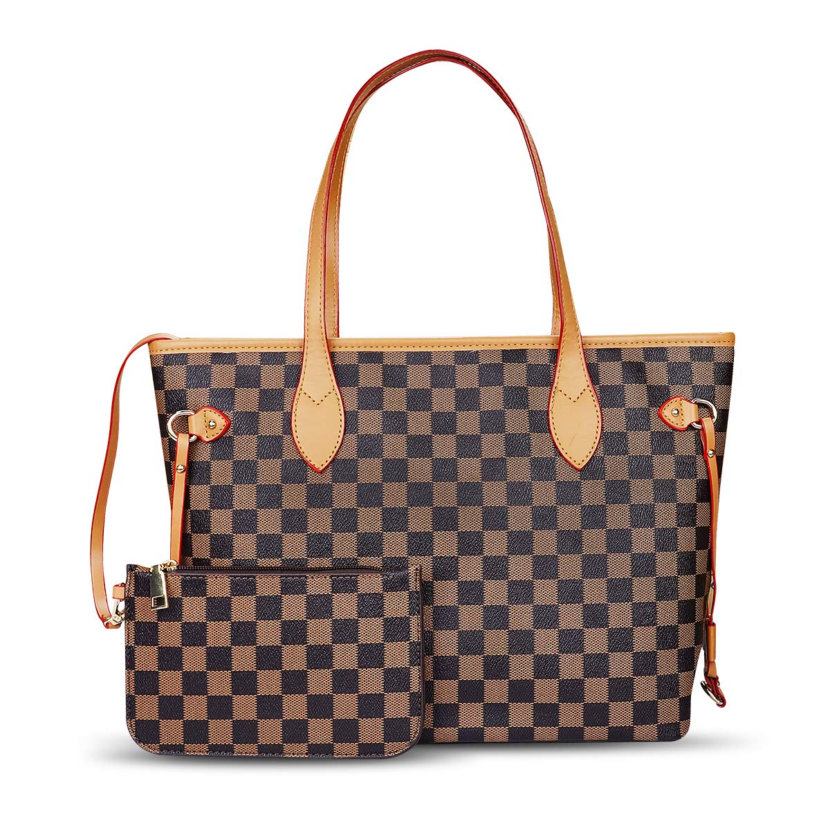 checkered tote bag
