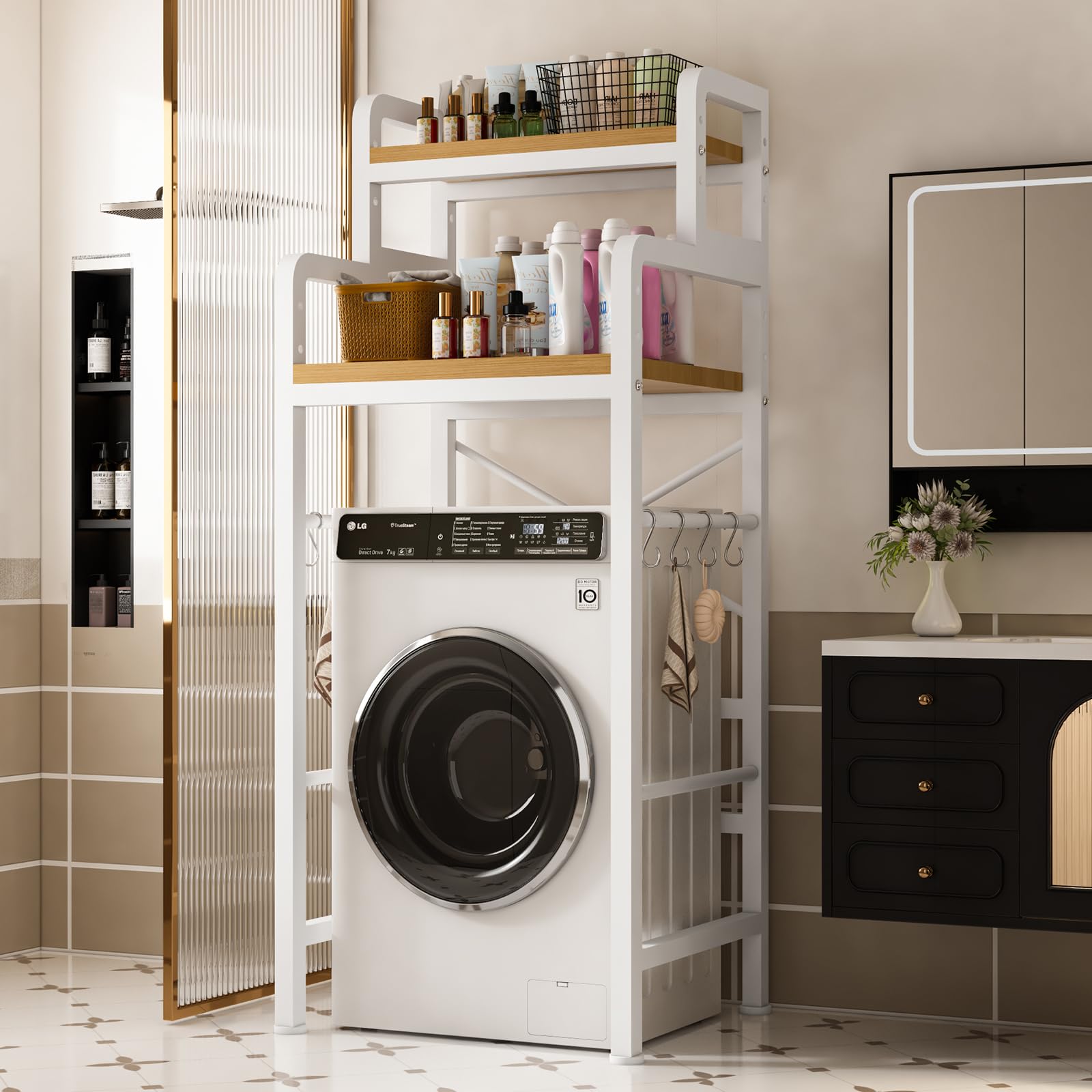 ◇大阪府神戸市配達料無料！◇ランドリーラック◇洗濯機上収納ラック◇乾燥機ラック◇ ◇大阪府神戸市配達料無料！◇ランドリーラック◇洗濯機上収納ラック