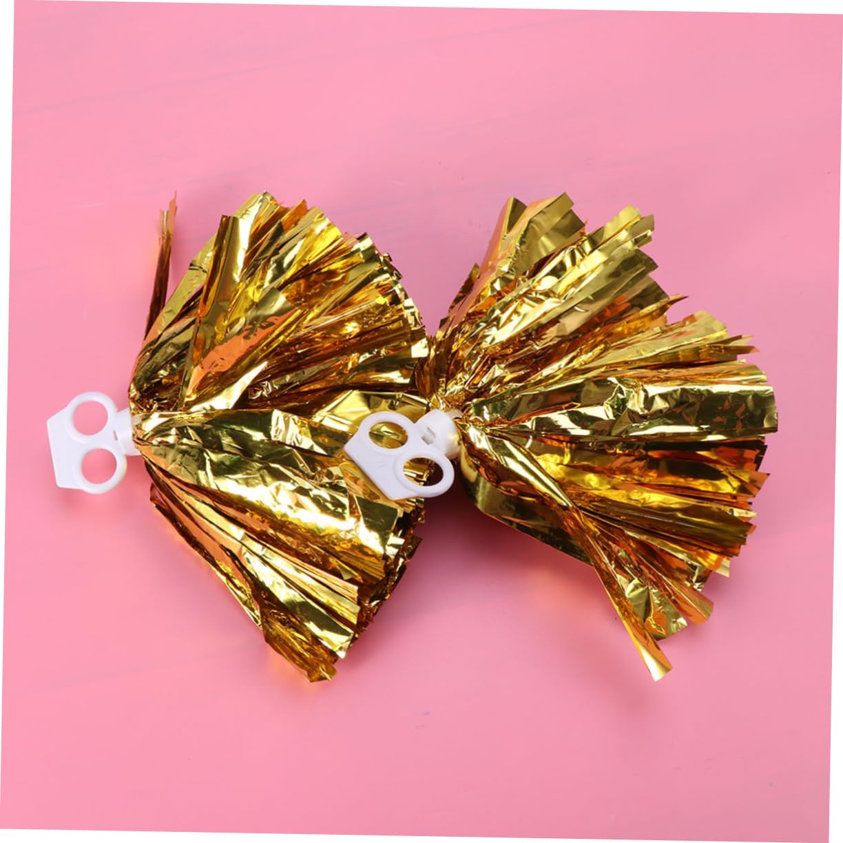 Cheerleader Pompons aus Kunststoffringen 2 Stück Gold für College