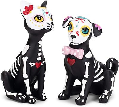 2 Decorative Swedish Wood Cat Figurine Kitty Statue Sculpture Home Decor Accents Figurines Collectibles