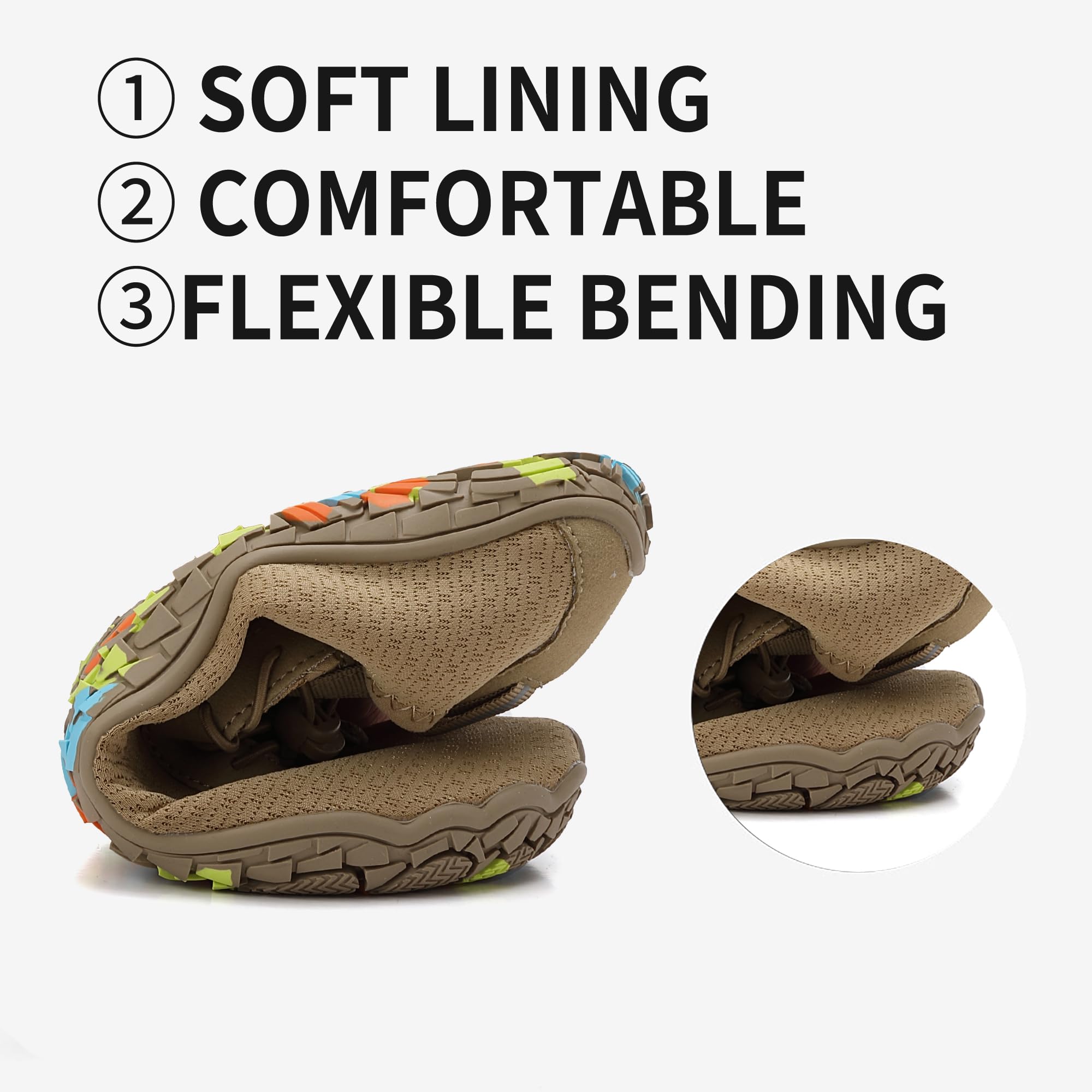 Chaussures aquatiques pour adultes à séchage rapide Pieds nus Chaussettes aquatiques antidérapantes pour plage, natation, piscine, rivière, lac, randonnée, kayak, surf, sports
