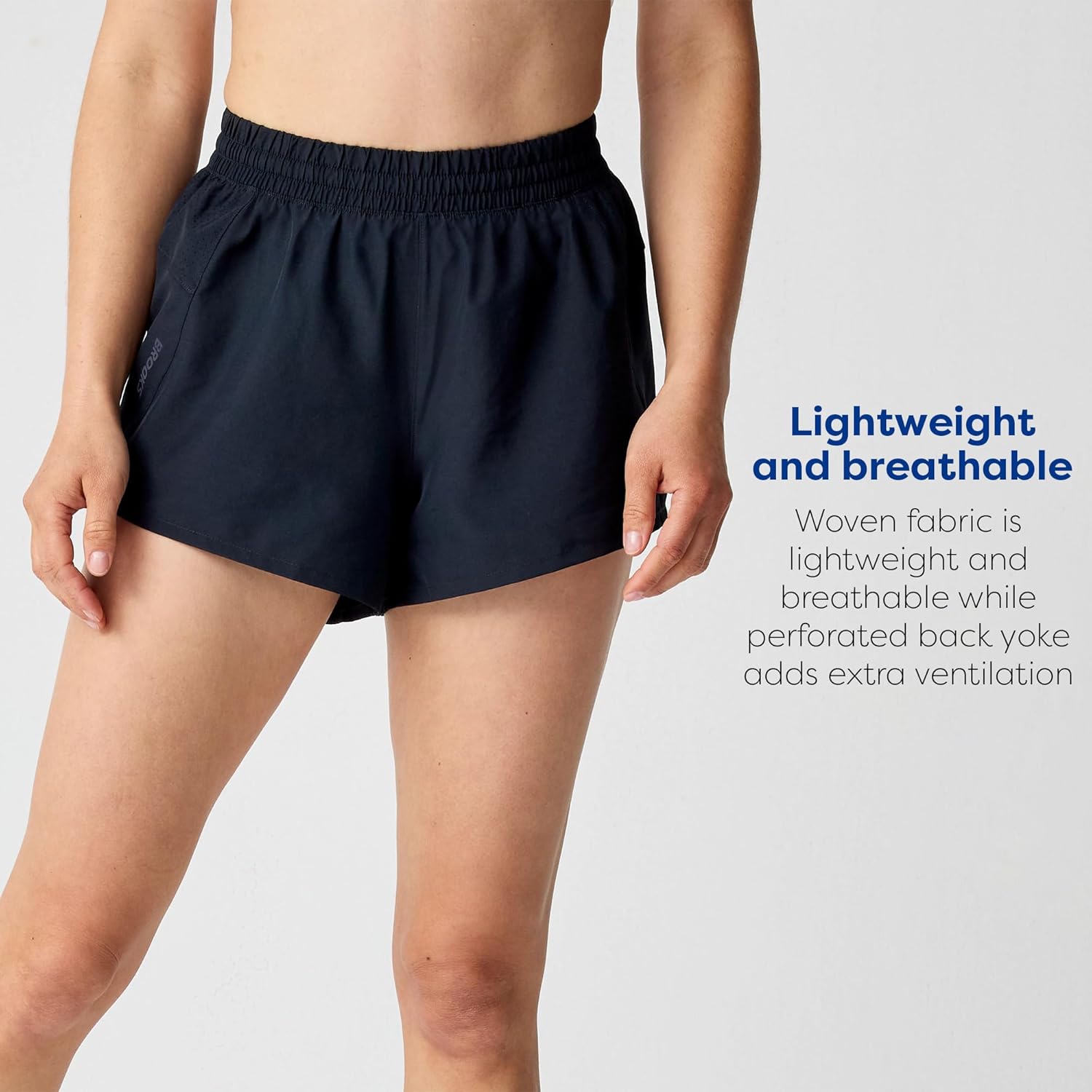 Brooks Women’s Dash Short, Lightweight Breathable Mid Rise Running Shorts with Brief Liner, 3” Inseam & Hand Pockets - Image 3