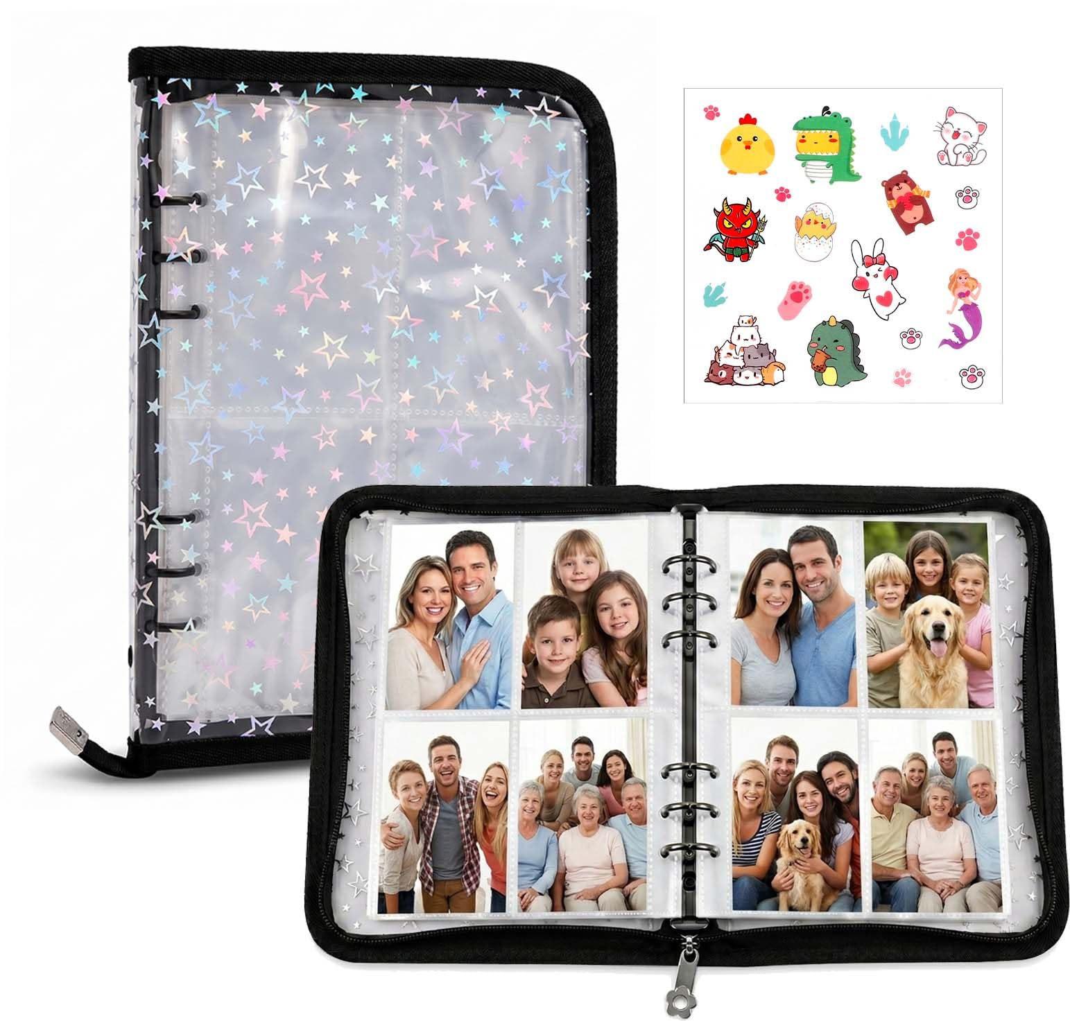 Carpeta Photocard Kpop A5 6 Anillas 25 Páginas 200 Cartas Álbum Porta Cartas Colección