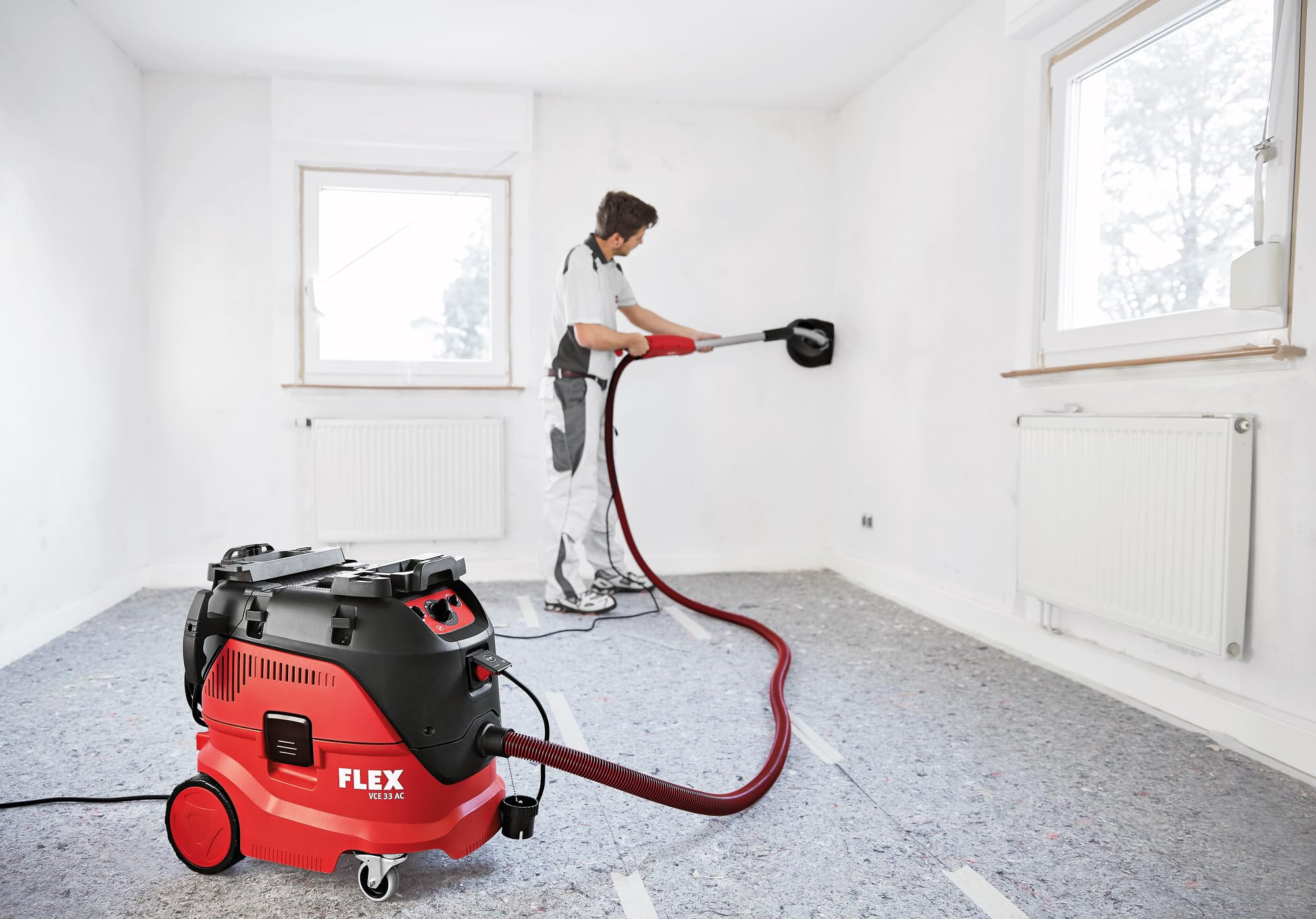 Flex VCE 33 M AC Sicherheitssauger mit automatischer Filterabreinigung, 30 l, Klasse M, 1200 Watt, Kabellänge 7,5 m, Staubsauger 444138