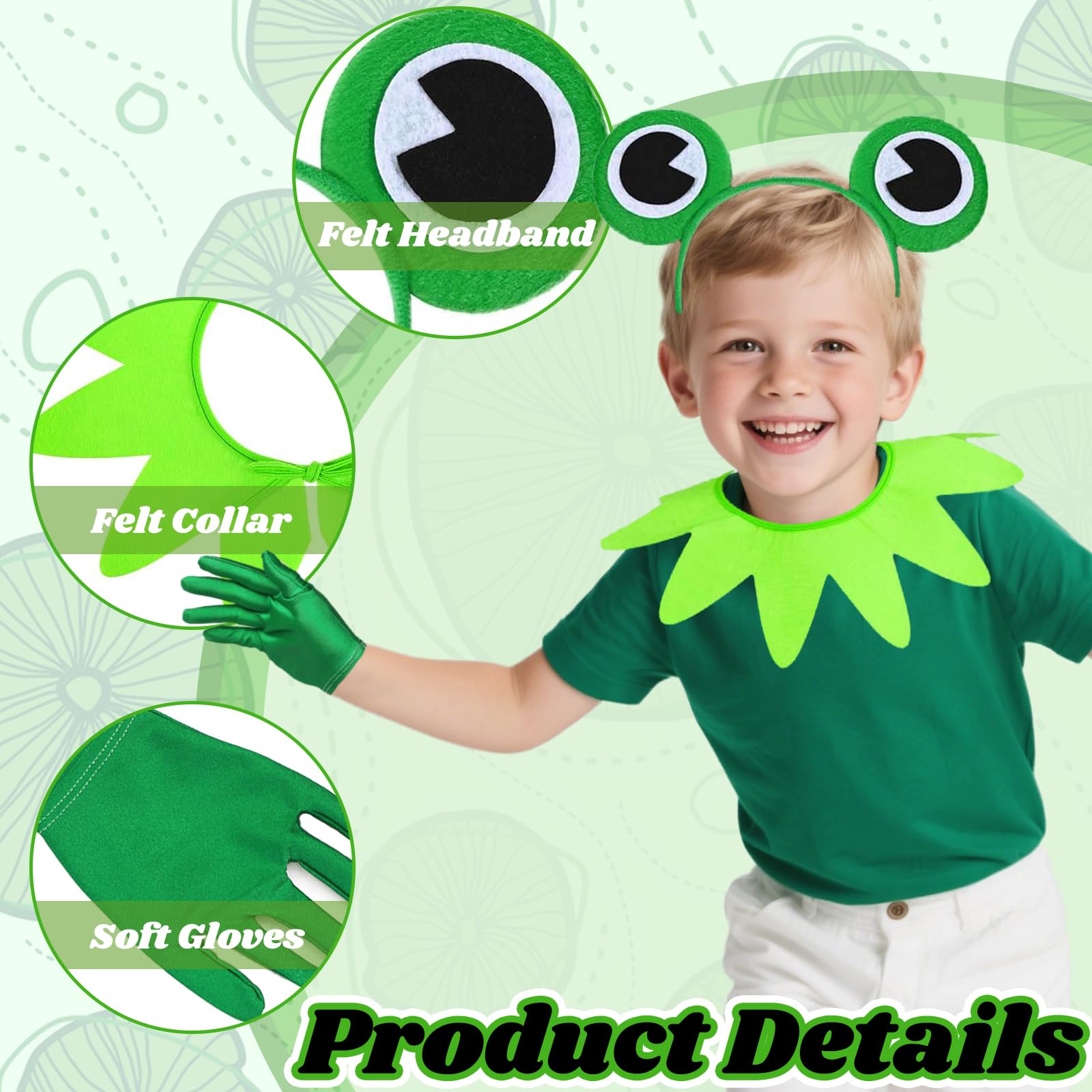 Kyndara 3Pcs Frog Costume Accessories Set - Image 3