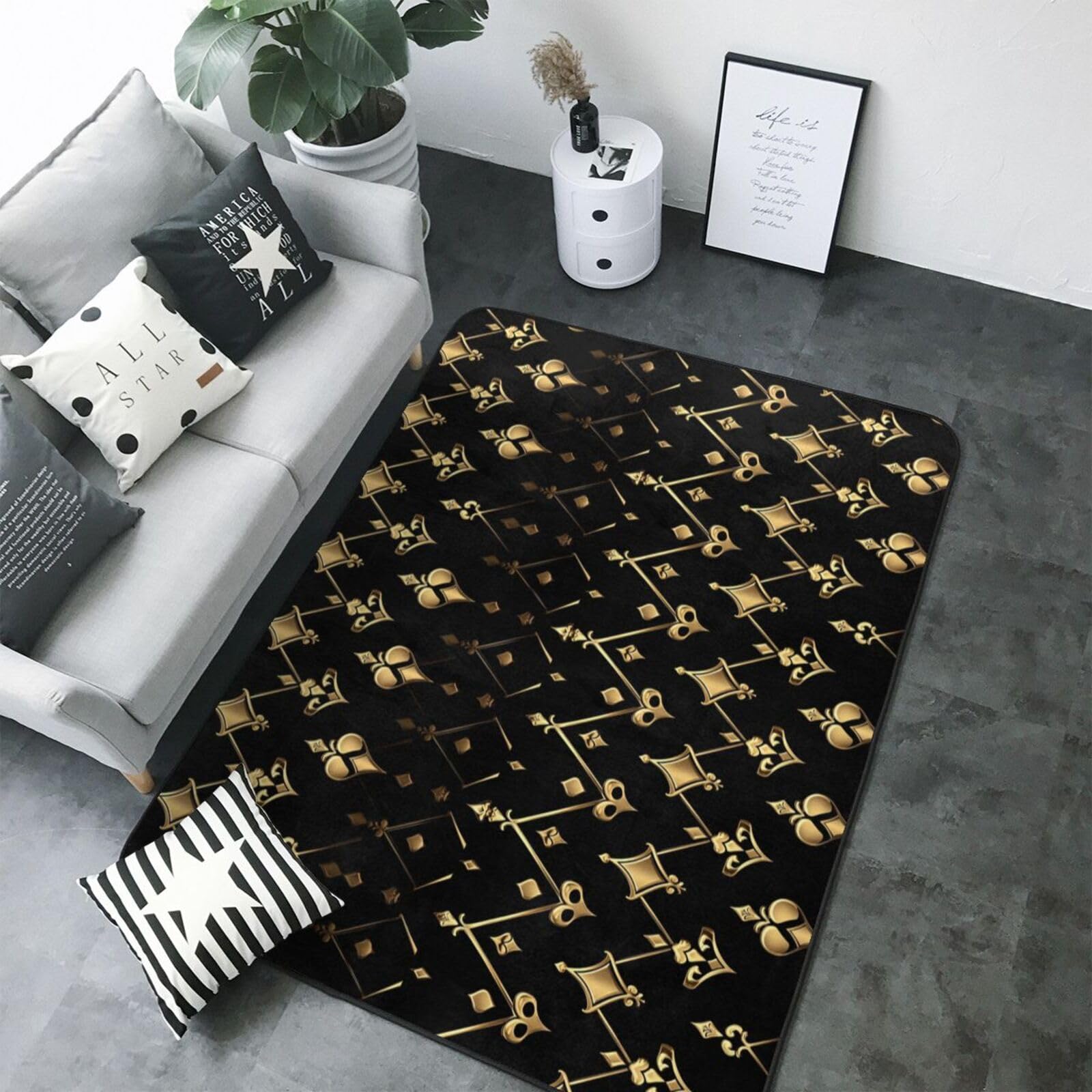 Grand tapis pour salon antidérapant et doux : stop aux sols glissants