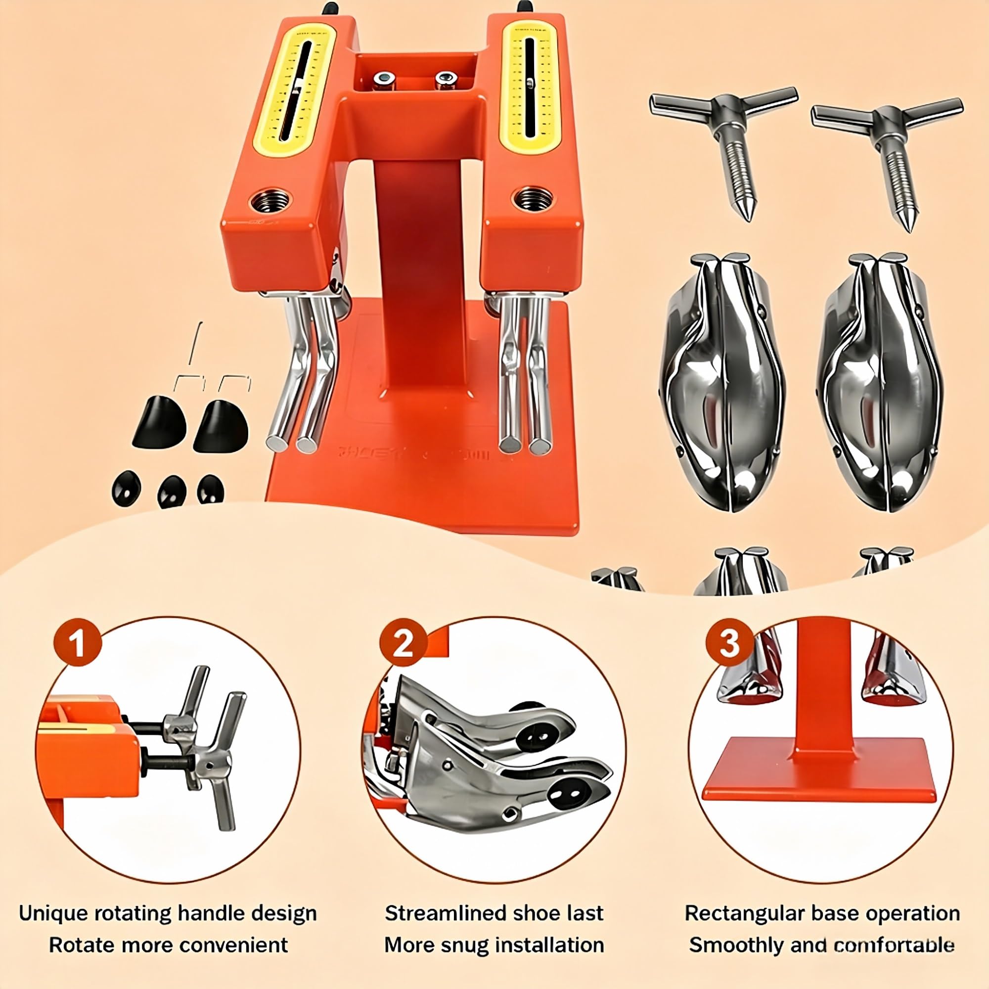 VZXATYOP Ampliador manual de zapatos y ensanchador de horma para hombre, mujer, zapatos de tacón kit de ensanchador de zapatos,herramienta de aluminio para ensanchar zapatos ajustados y estrechos