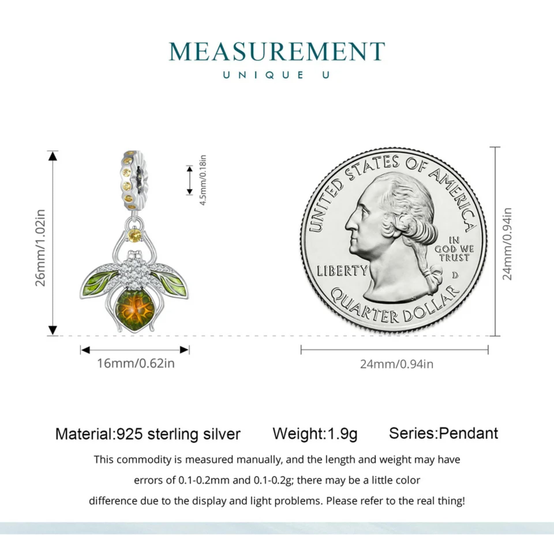 925 Srebro Sterlingowe Cytryna Pszczo艂a Wisiorek Charms Owad Koralik Dla Kobiet Bransoletka I Bangle Bi偶uteria
