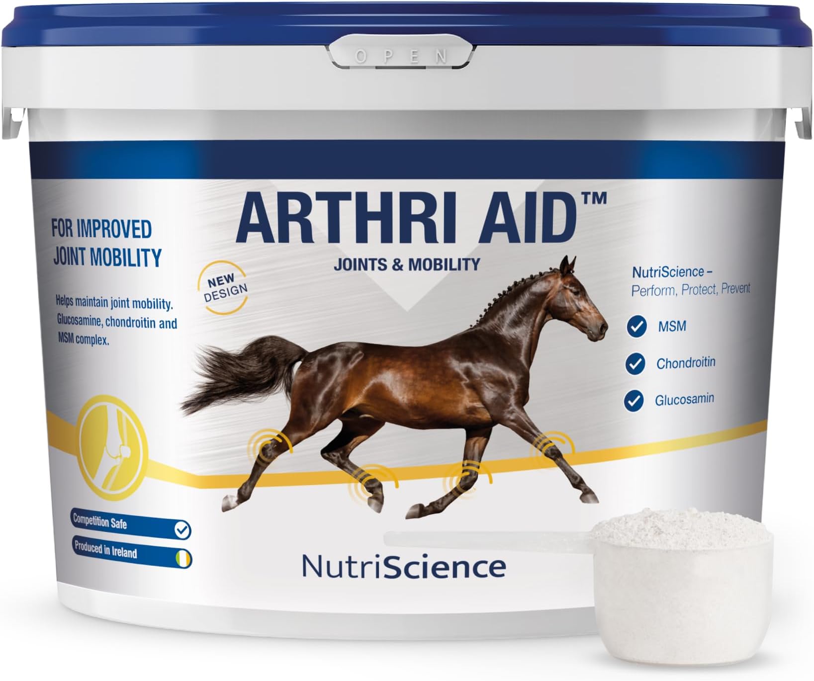Nutriscience ArthriAid Joint Supplements for Horses Glucosamine, Chondroitin, MSM & HA Supplement Aids joint Lubrication - Improves Joint Health & Mobility (3kg Powder)