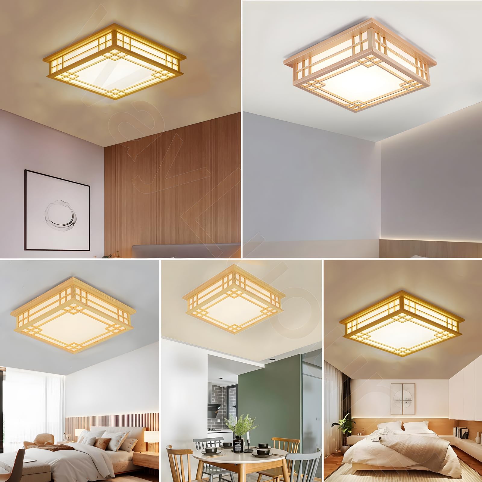 YYUTLUO Plafonnier LED Bois, Lampe Ronde En Bois Naturel Lueur à 360° | Blanc Naturel 4 500 K, 18 W 1 600 Lm | Salon, Cuisine, Salle à Manger, Couloir, Maison, Bureau