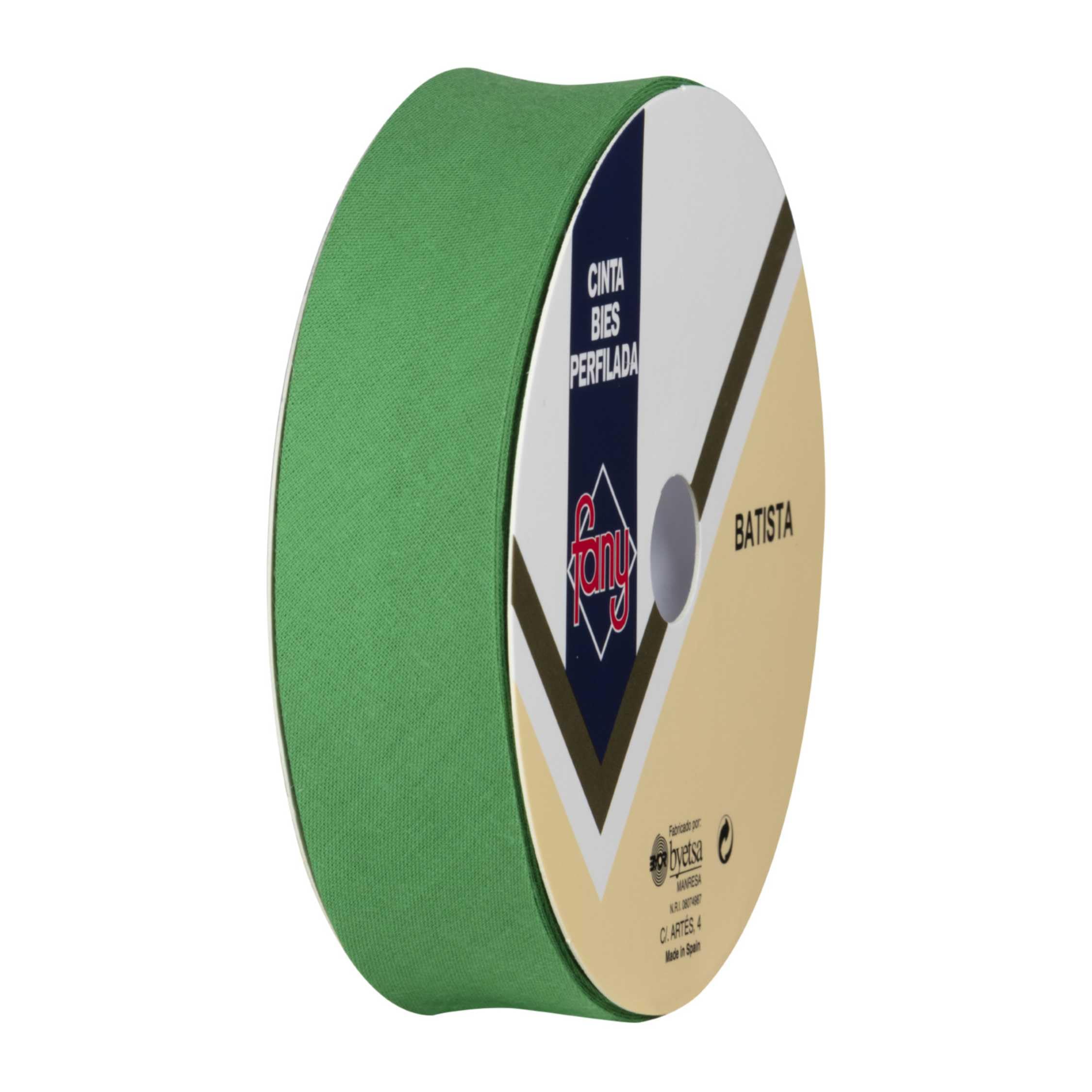 Discover Lifestyle & Fashion Fabrics Bias Binding Tape Polycotton Poly Cotton Sewing Piping Bunting Decorative Trim Edging Hemming Huge Colour Range | 25mm Wide (25 Metre Roll, Garden Green) — image 1