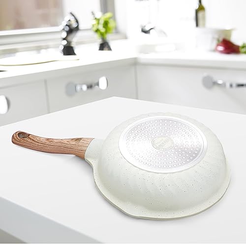 Miniatura 5 de Vinchef Sartén antiadherente con tapa, sartén profunda con mango fresco, 12 pulgadas5.5 cuartos de galón, tecnología de revestimiento de cerámica