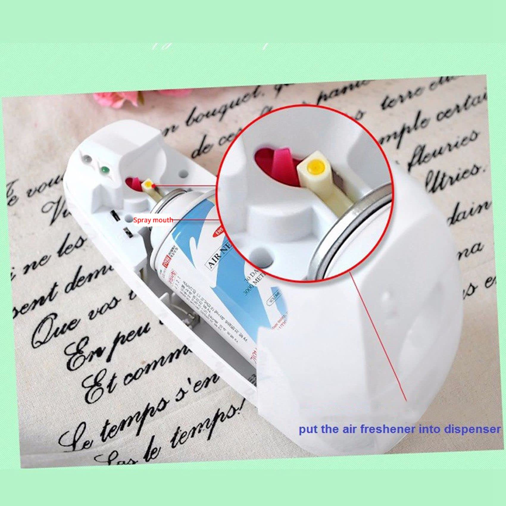 4X Automatyczny Dozownik Perfum Odświeżacz Powietrza w Aerozolu w Sprayu do Puszki Zapachowej O Wysokości 14 cm (Bez)