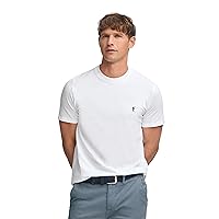 Polo Club Maglietta Basic Bianca Cotone con Logo Ricamato Uomo