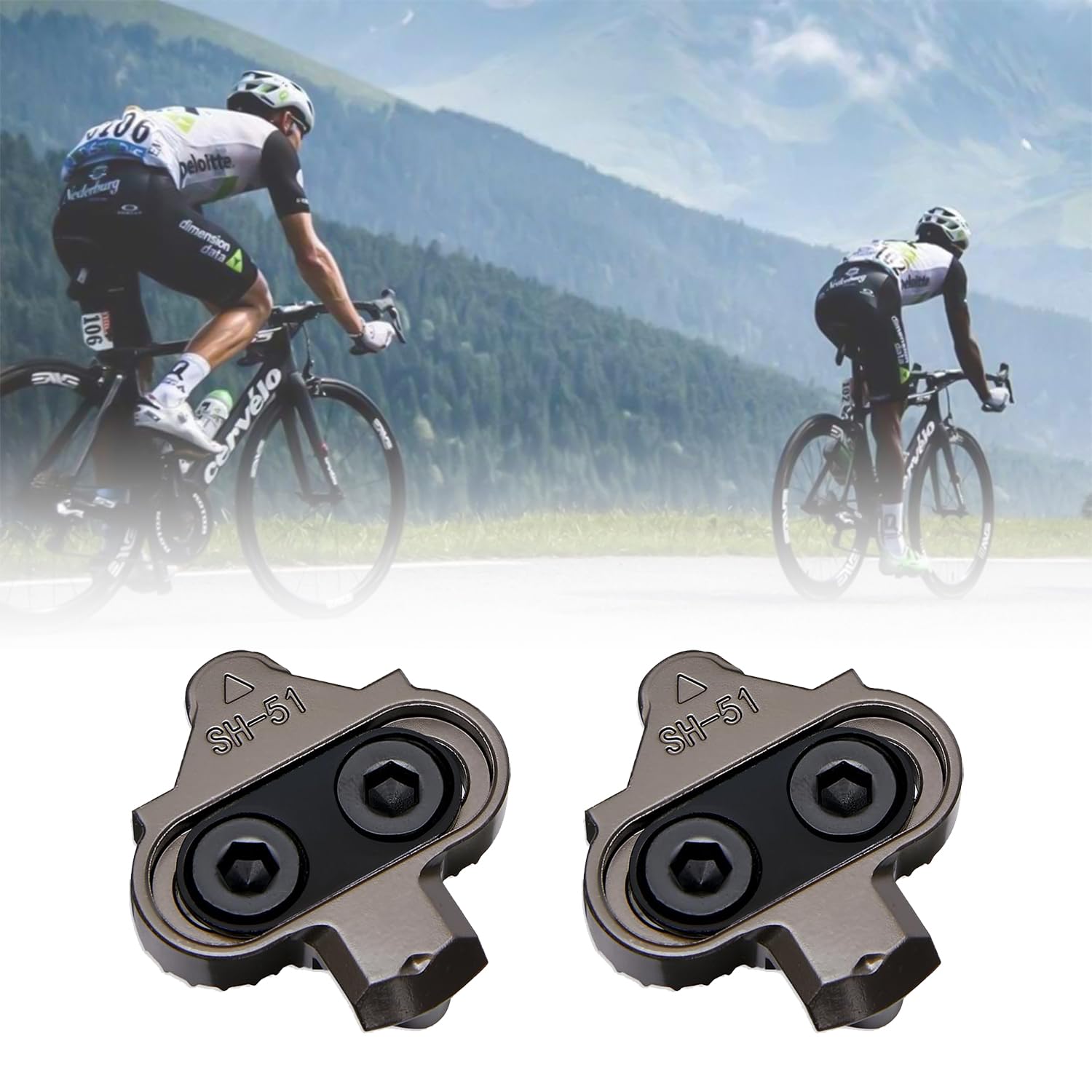 Pedali Bici Da Corsa Tacchetti Per Scarpe Da Bici - Set 2 Pezzi Per MTB E Corsa  Tacchette Look Keo Grigie