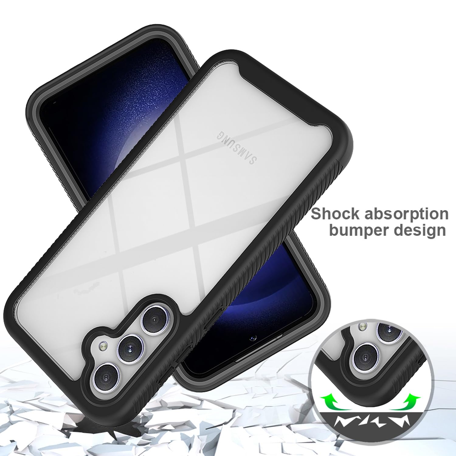 XINYEXIN Cover per VIVO Y55 5G, Traslucida Custodia Antiurto