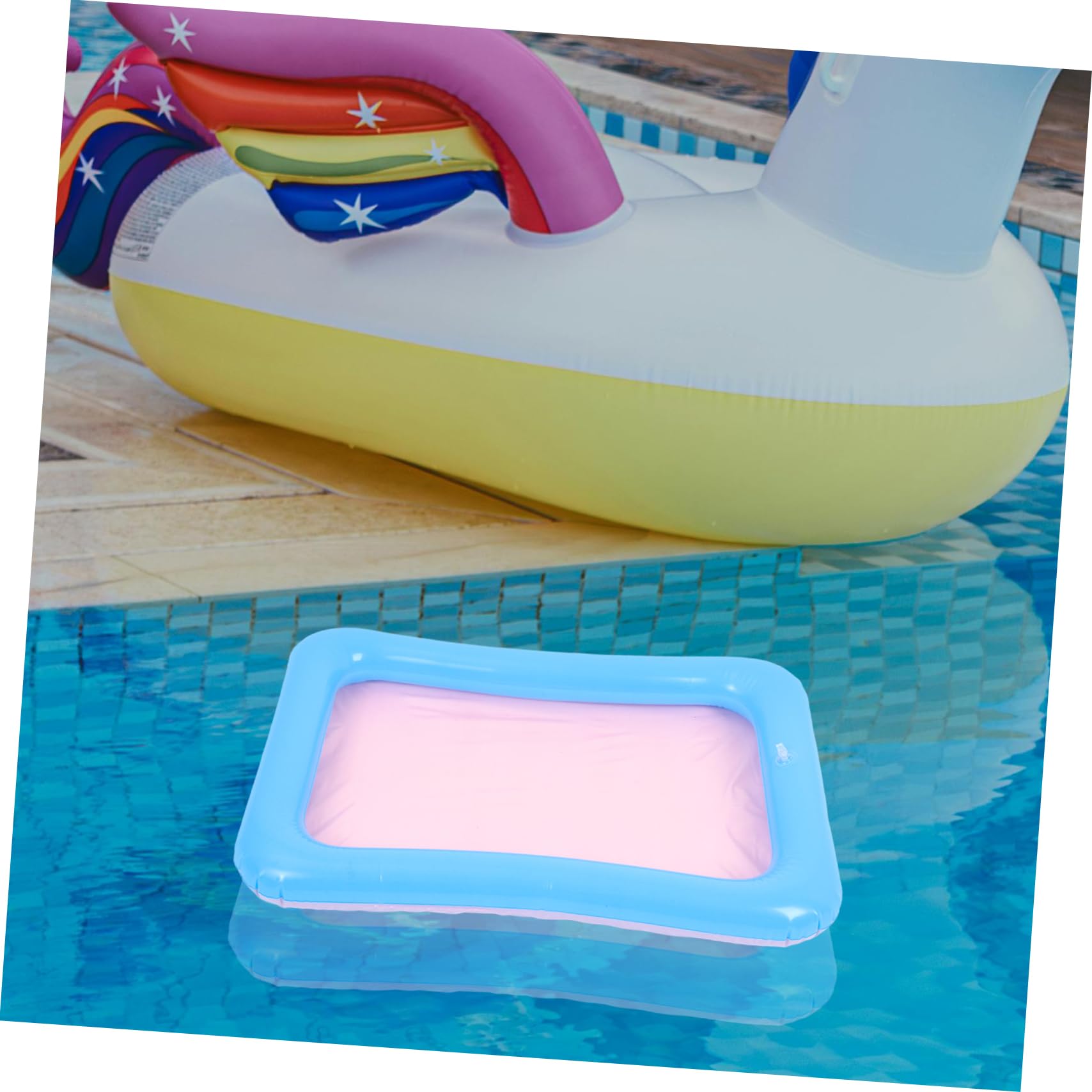 ifundom Nadmuchiwana Taca Do Piasku dla Chłopiec Dziewczynka Wielofunkcyjna Piaskownica Inflatable Mini Staw Łowienia Zabawek Przenośny Stół Piasku i Zabaw Idealna Lato