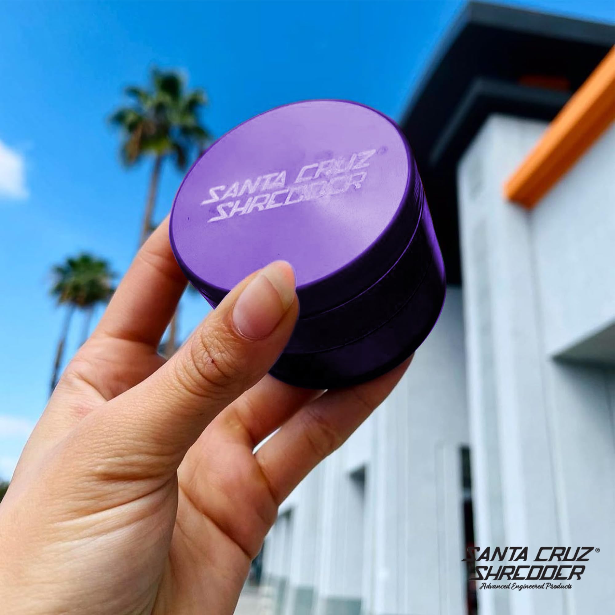 Santa Cruz Shredder Herb and Spice Grinder Made in USA (Large (2.7 Inch), Purple)