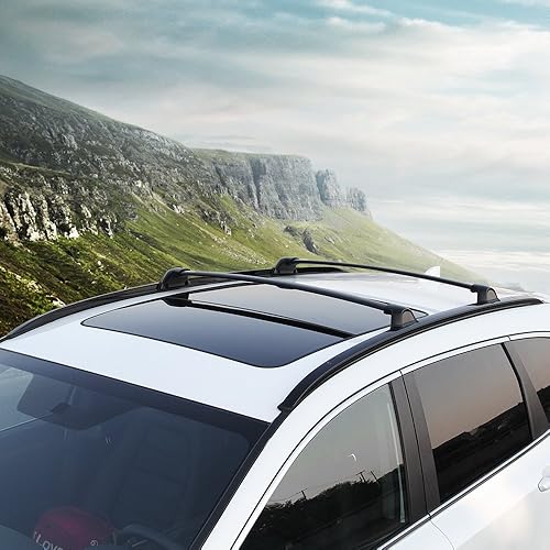 4 PC Roof Rail Rack + Cross Bar for Honda CRV CR-V 2017 2018 2019 2020 2021 2022 Luggage Baggage Black