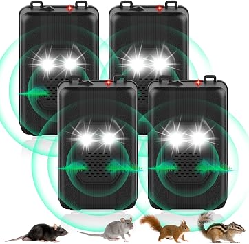 Car Rodent Repellent Under Hood Rat Repellent Ultrasonic with Strobe Light,3 Power Supply Rodent Repellent for Car Engines Squirrel Repellent for Car,Mouse Deterrent to Keeping Rodents Out of Car1 (4)