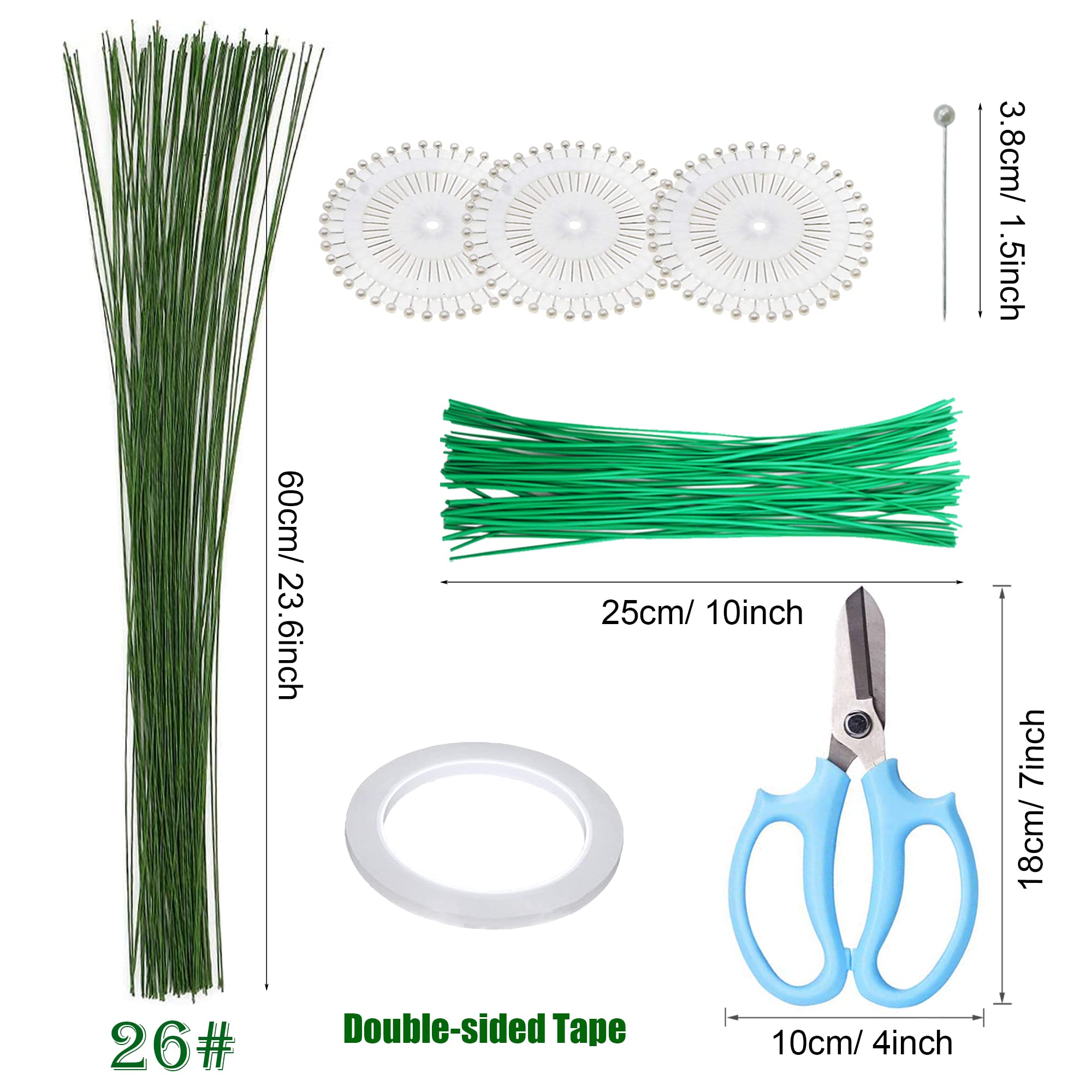 Kit Composizione Fiori BREANIFULL - Nastri, Fili E Spilli | Per Fai Da Te E Decorazioni Floreali - Foto 3