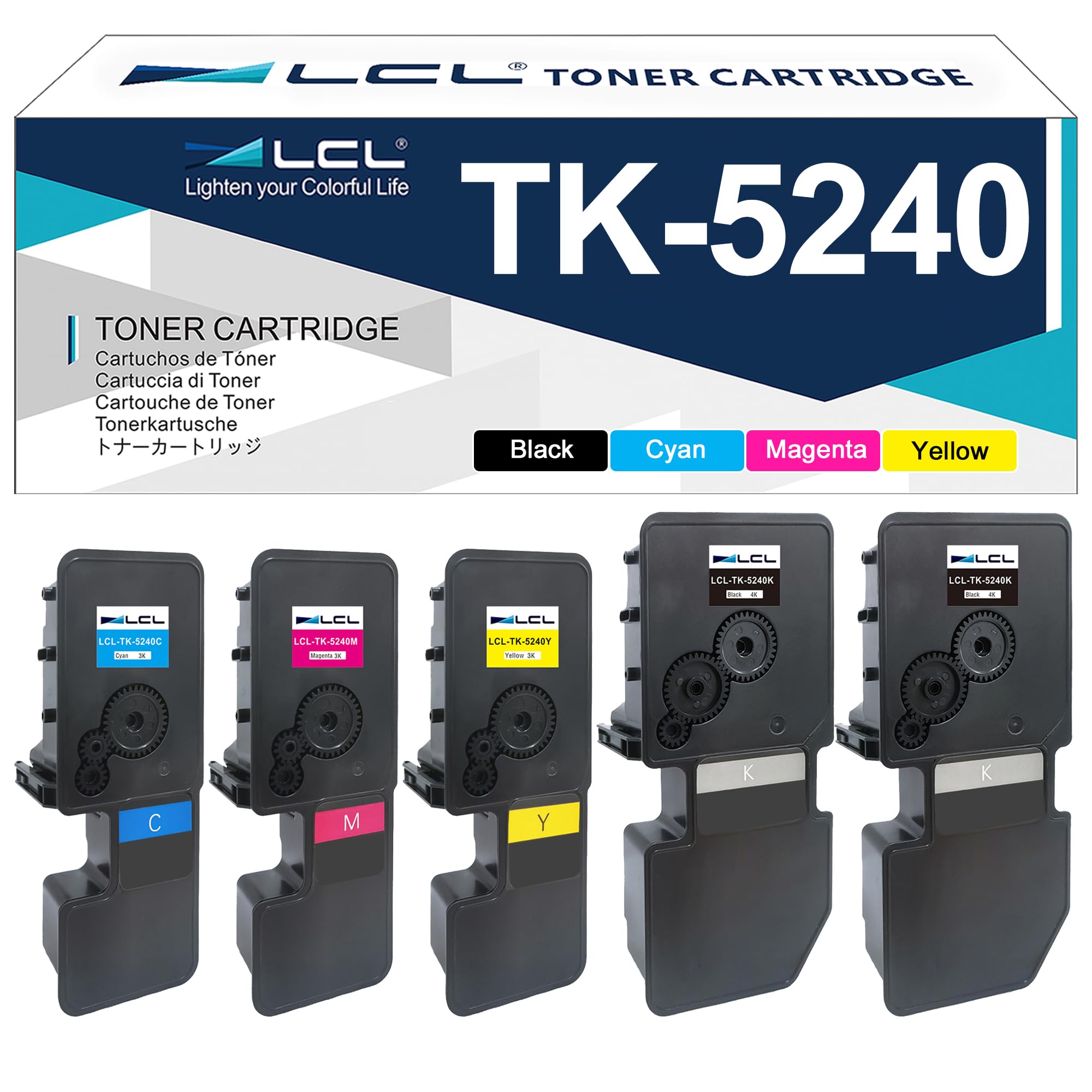 LCL TK-5240 Cartucce di Toner Compatibile per Kyocera TK-5240 TK-5240K
