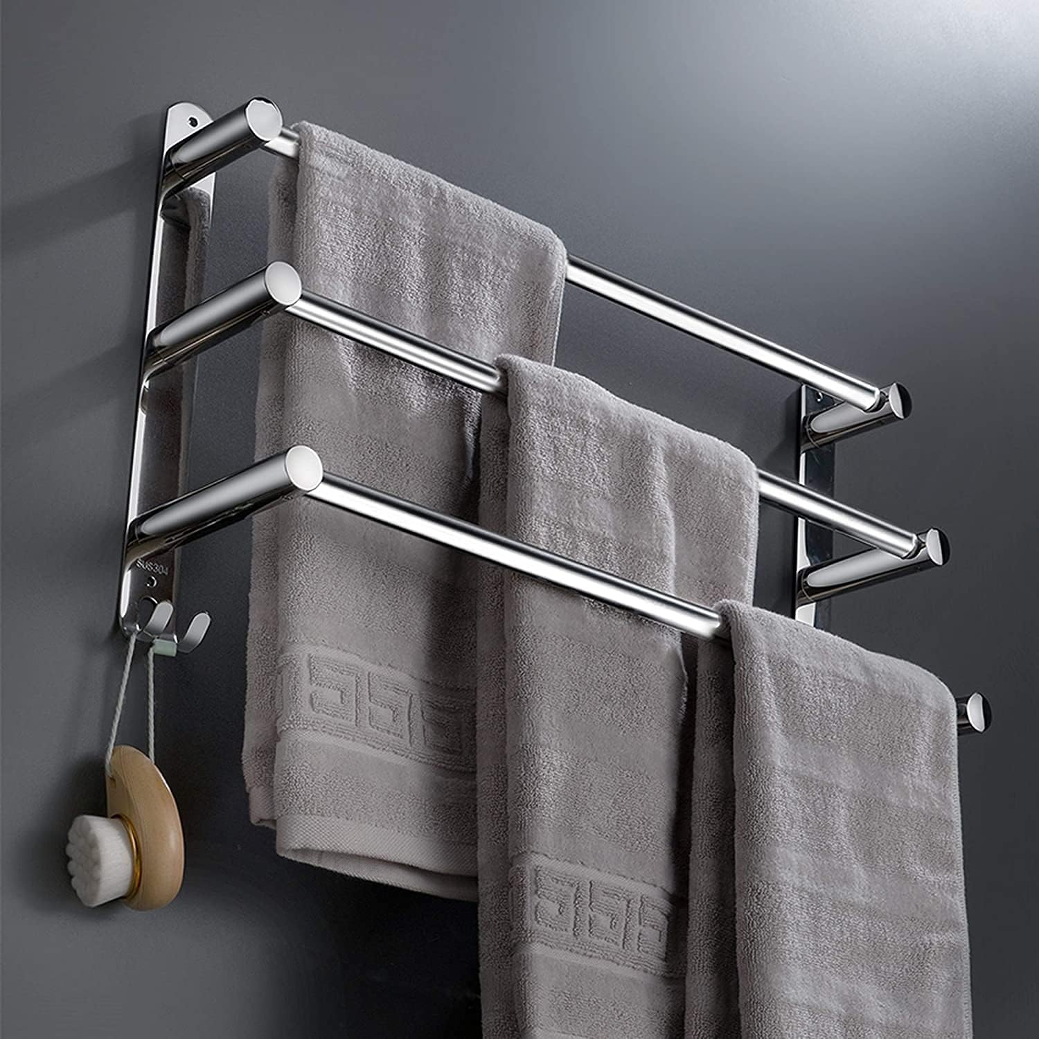 Porte-serviettes en acier inoxydable 304, support mural de 40 cm Porte-serviettes en acier inoxydable 304, support mural de 40 cm