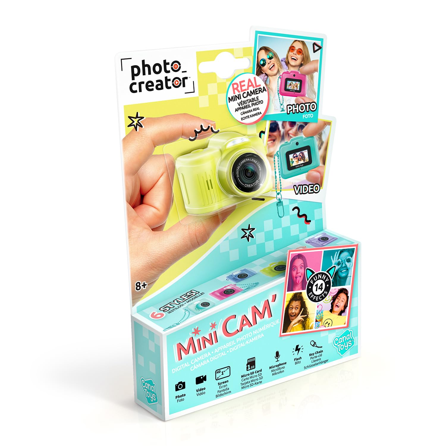 Canal Toys – Photo Creator – Appareil Photo et Vidéo Numérique Mini Cam' – Pro - avec Porte-clé et Carte SD 1Go Incluse