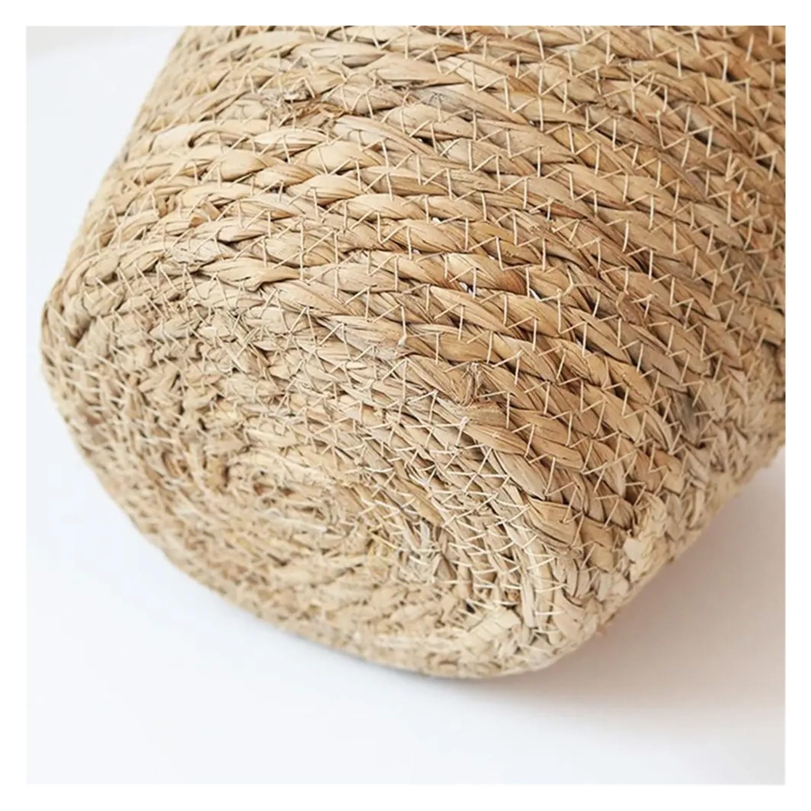 Wiklinowy kosz piknikowy, Straw Weaving S/M/L Plant Pot Storage Basket For Indoor Outdoor Plants Flowers(L-Style B)