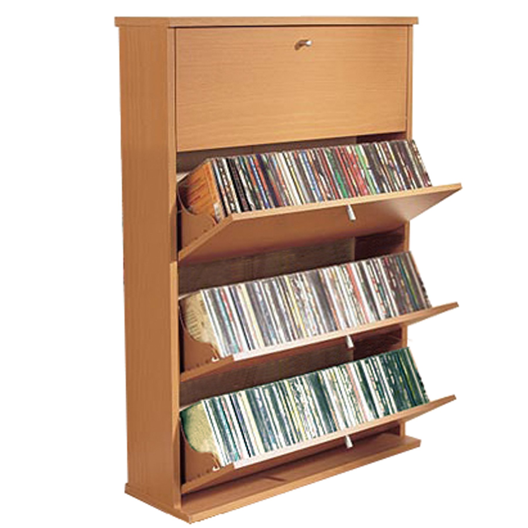 WATSONS CD 200-200 CD Storage Cupboard Tilting 4 Drawer - Beech ...