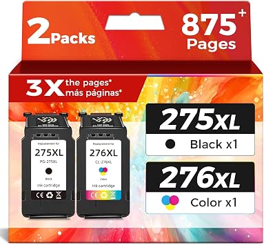 PG-275 CL-276 XL Ink Cartridge Replacement for Canon 275XL 276XL