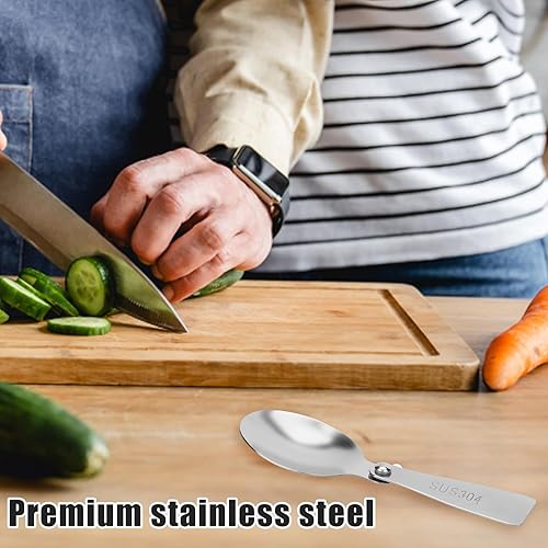 Miniatura 4 de 2 cucharas de repuesto compatibles con Thermos Funtainer - Tarro de comida portátil de 10 onzas para termo y viajes, cucharas plegables pequeñas,