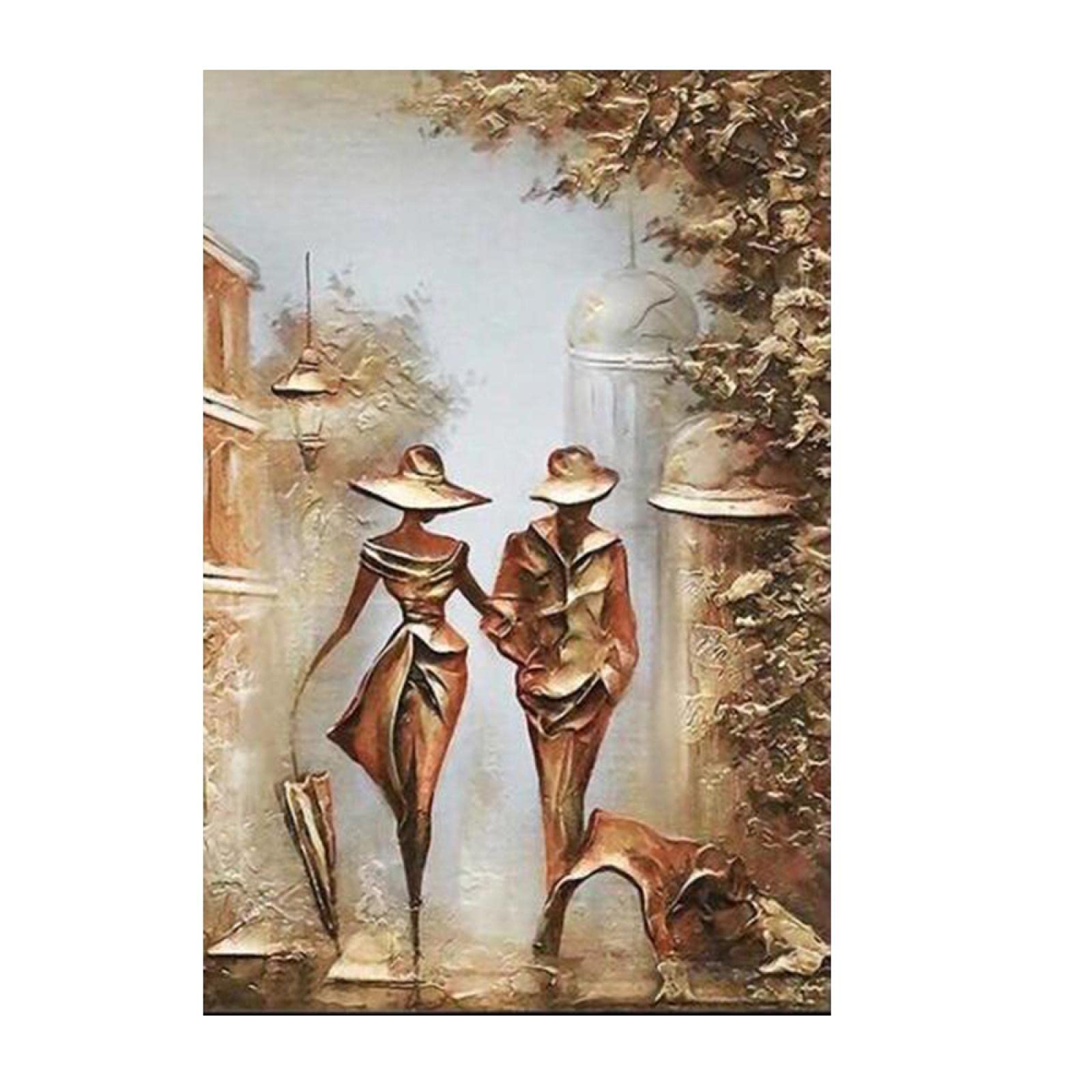 Wonderful Love Art Canvas Paintings Reproductions The Romantic Posters and Prints Wall Art Picture for Bedroom Decor 50x70cm(20x28in) withframe