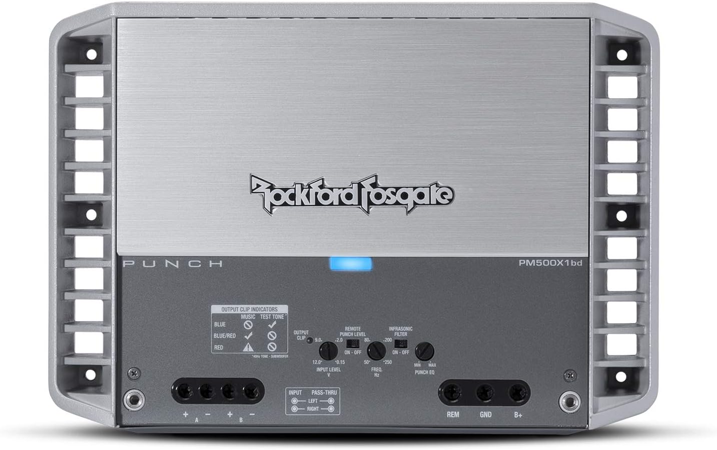 Rockford Fosgate PM500X1bd Punch Marine 500 Watt Class-bd Mono Amplifier