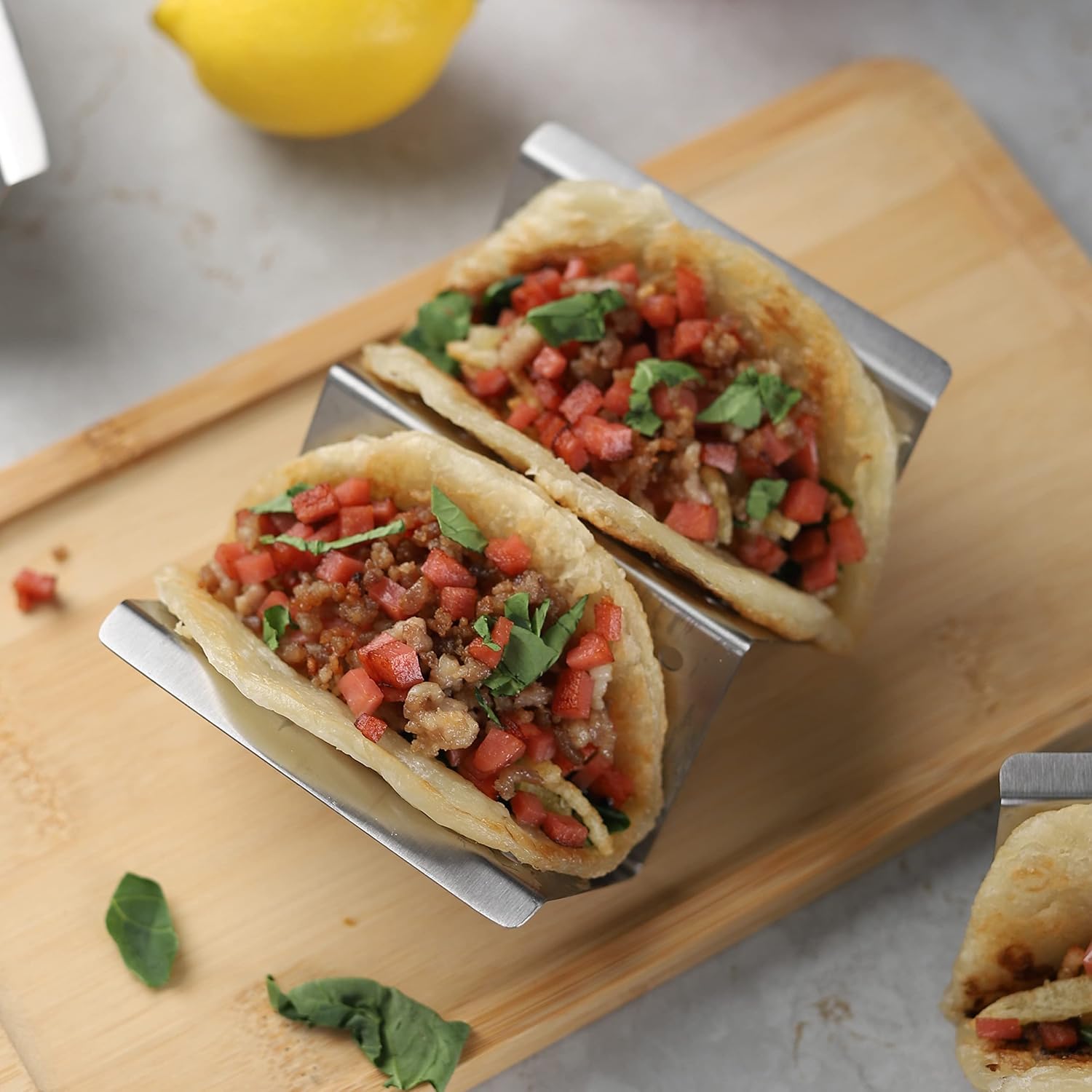 Taco Holders Stainless Steel Taco Holder Stands Set of 4