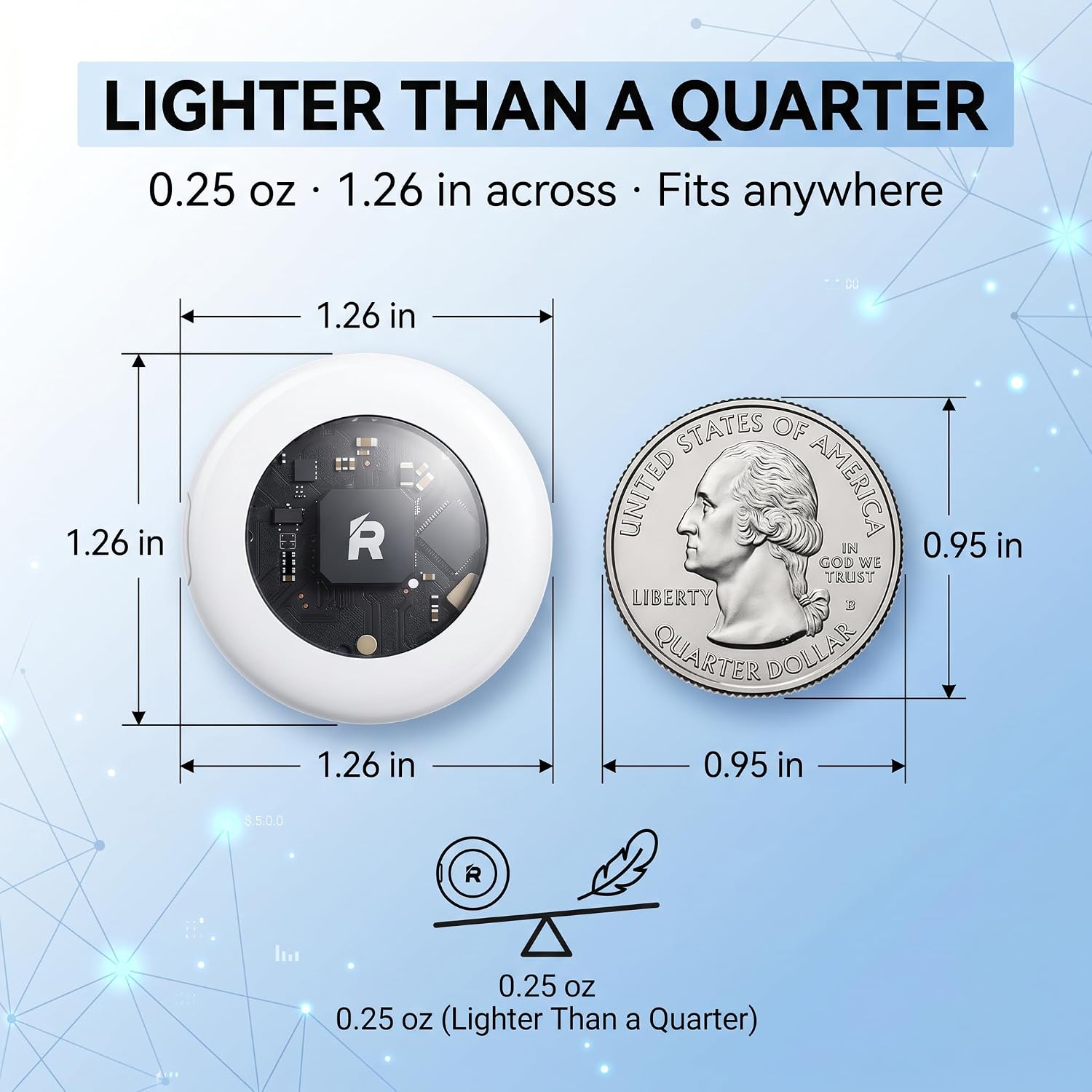 Smart Bluetooth Item Finder Tracker for iPhone, Works with Find My App, iOS Only, Lightweight 0.25oz, IPX5 Water Resistant Tracker Tag, Track Keys Bags Pets Wallets image 4