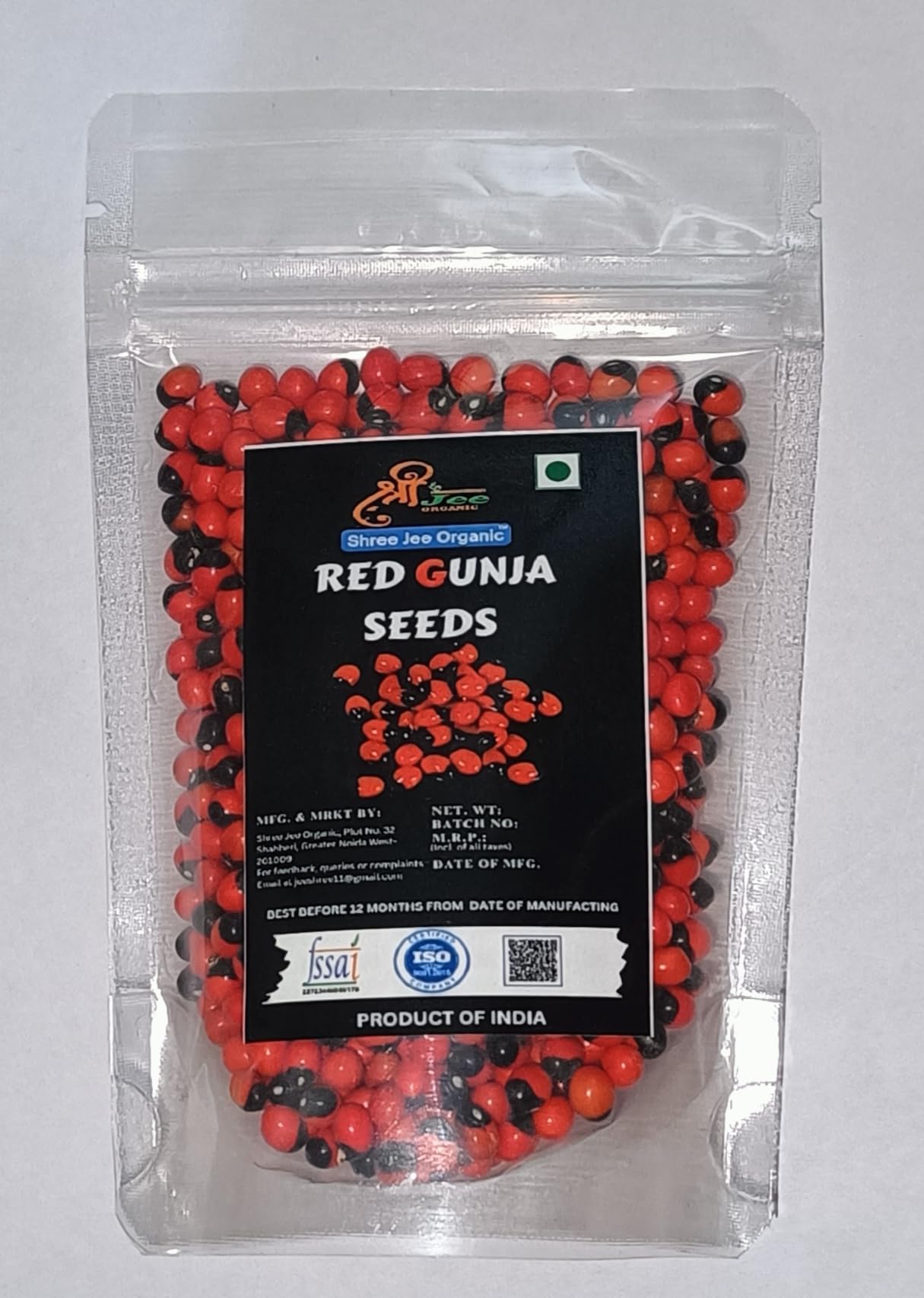 Rakt Gunja/Chirmi/Red Gunja/lal gunja Seeds for Pooja (100 Grams)