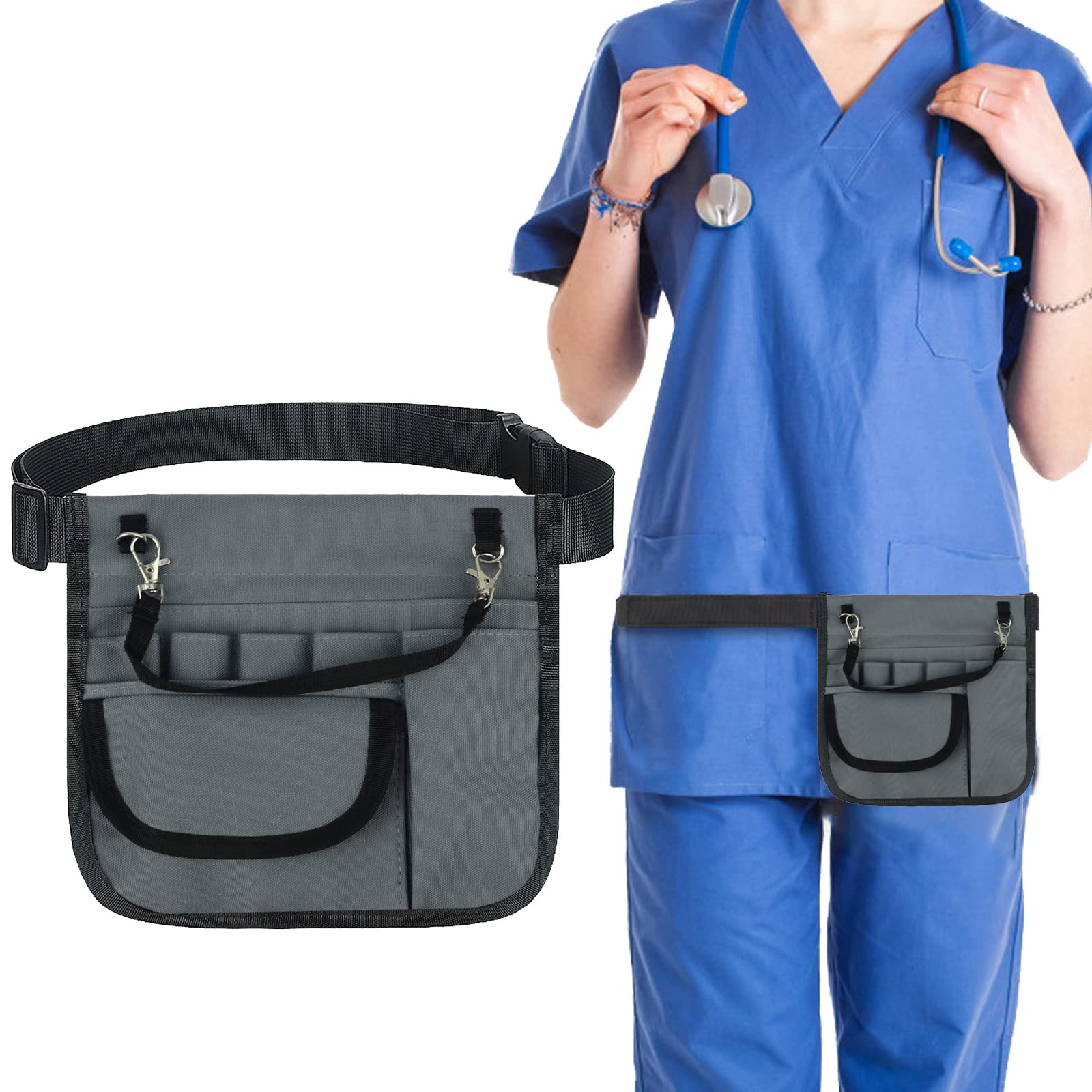 Clzemo Nurse Fanny Pack Adjustable Utility Storage Nurse Waist